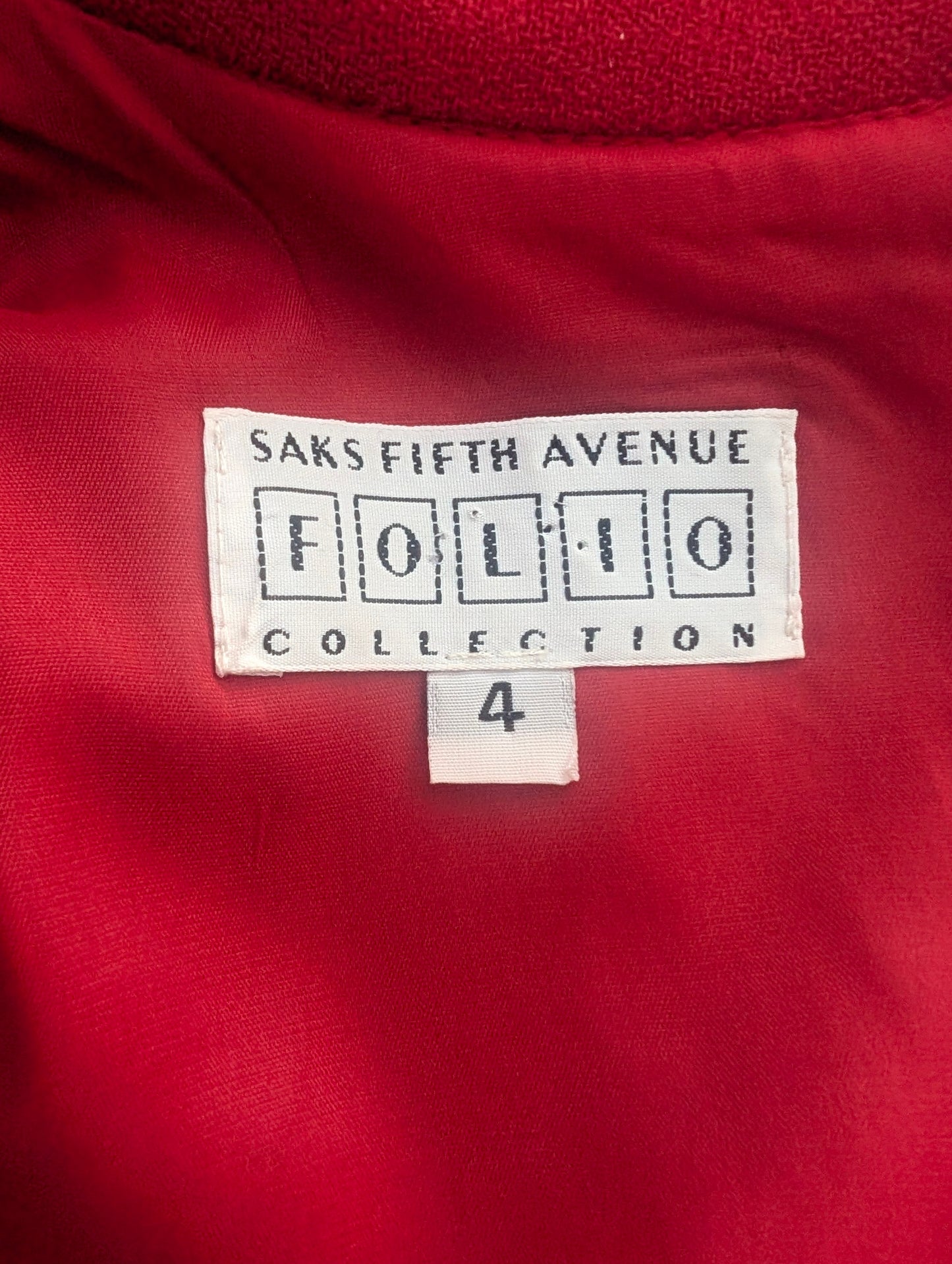 1980s Saks cherry red dress Dress Rad Bonnie's Vintage