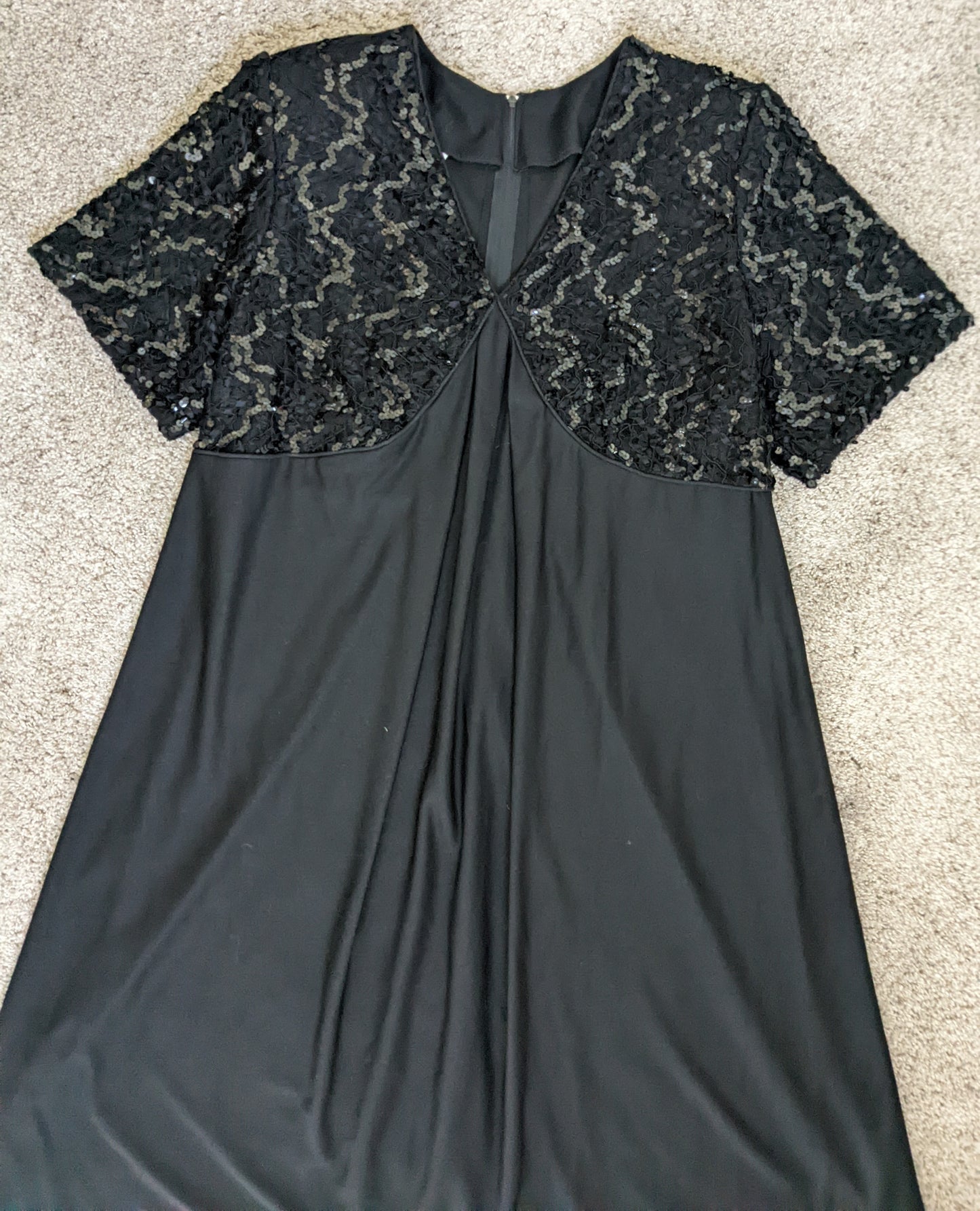 1980s black sequin dress Dress Rad Bonnie's Vintage
