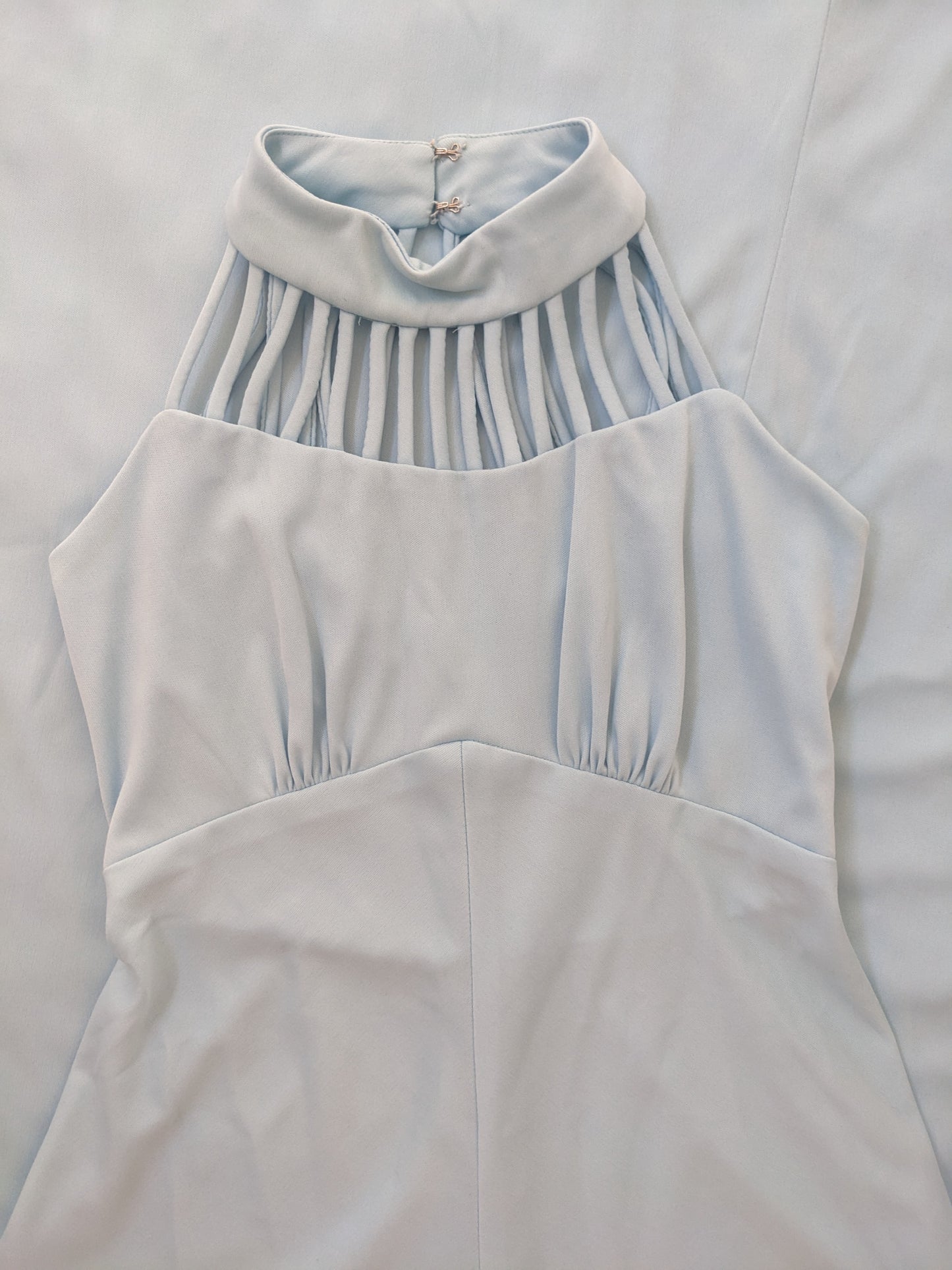 1970s union made powder blue maxi Dress Rad Bonnie's Vintage