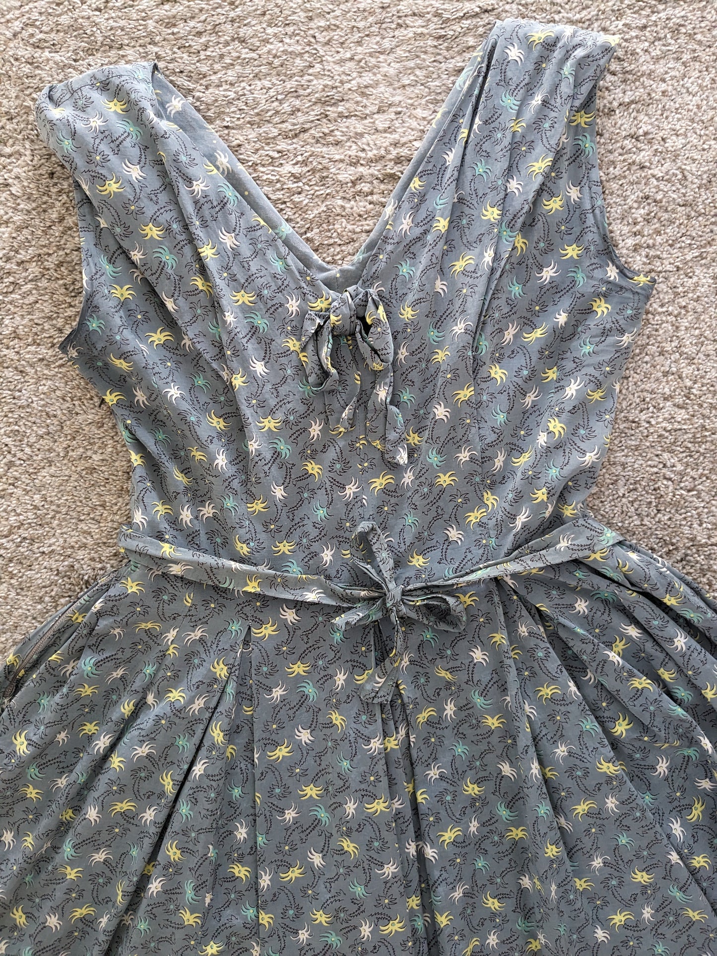 1940s/50s palm tree/firework dress Dress Rad Bonnie's Vintage