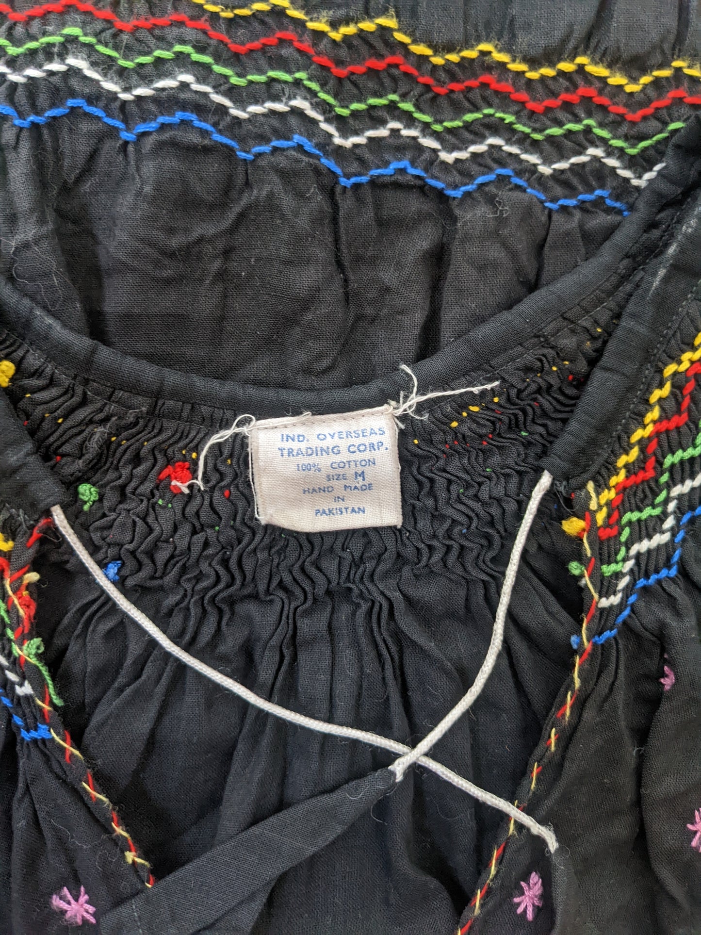 1970s Embroidered Folk Top Shirt Rad Bonnie's Vintage