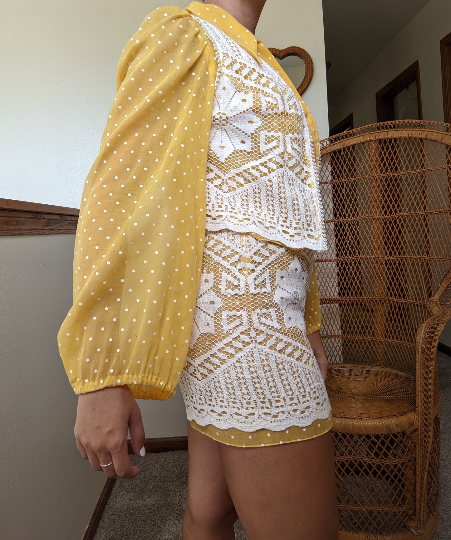 1960s-70s Pat Richards Romper and Vest Set Romper Set Rad Bonnie's Vintage