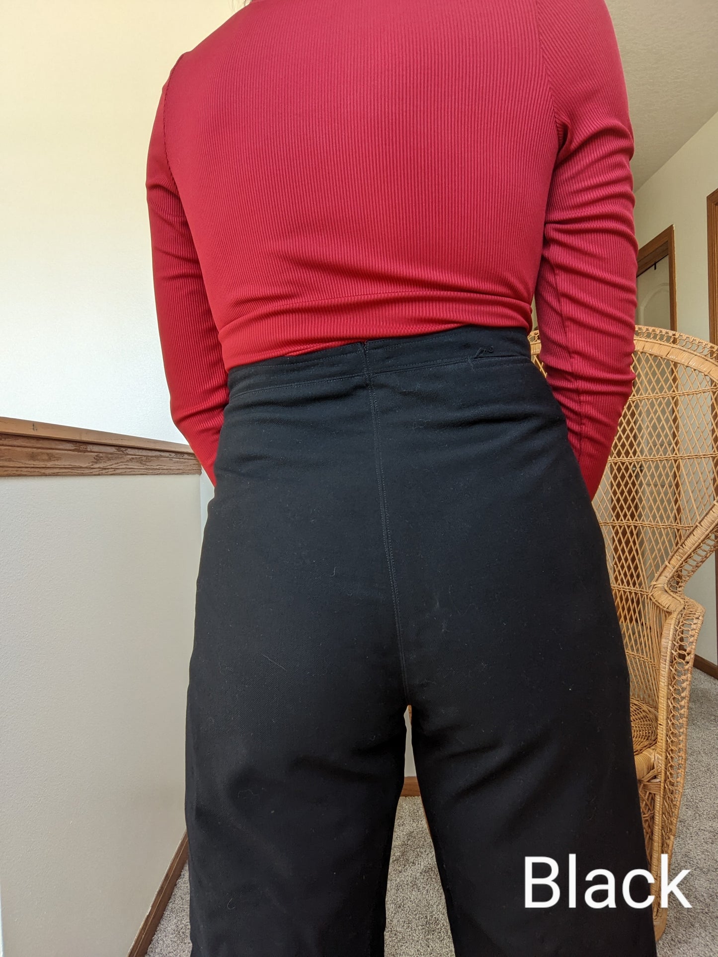 1940s Black Naval Clothing Factory Pants Pants Rad Bonnie's Vintage