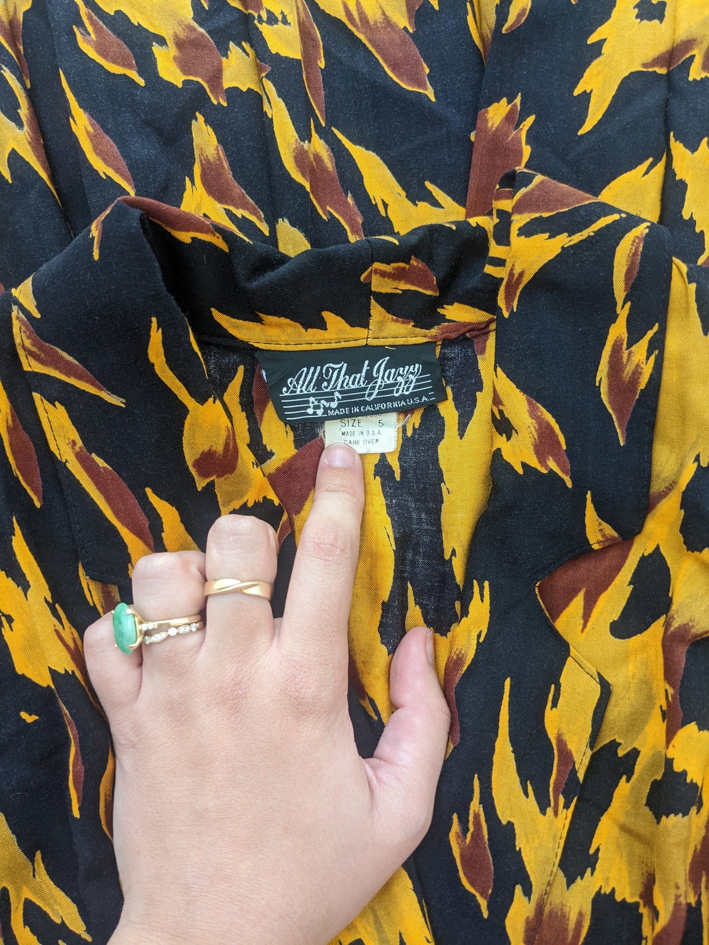 1980s Autumnal Rayon Dress Dress Rad Bonnie's Vintage