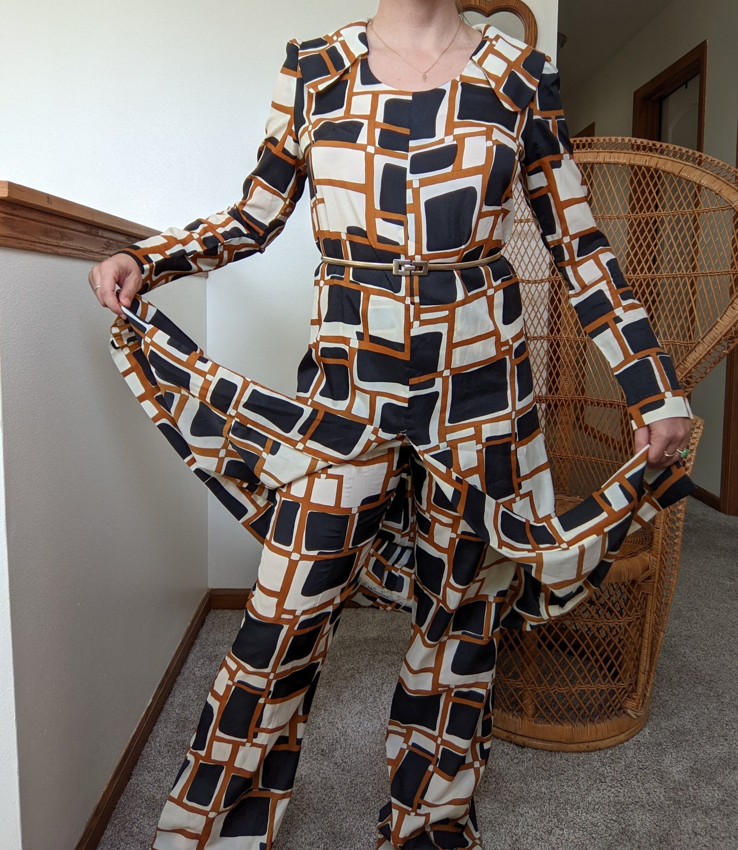 1960s Groovy Tunic and Pant Set Set Rad Bonnie's Vintage