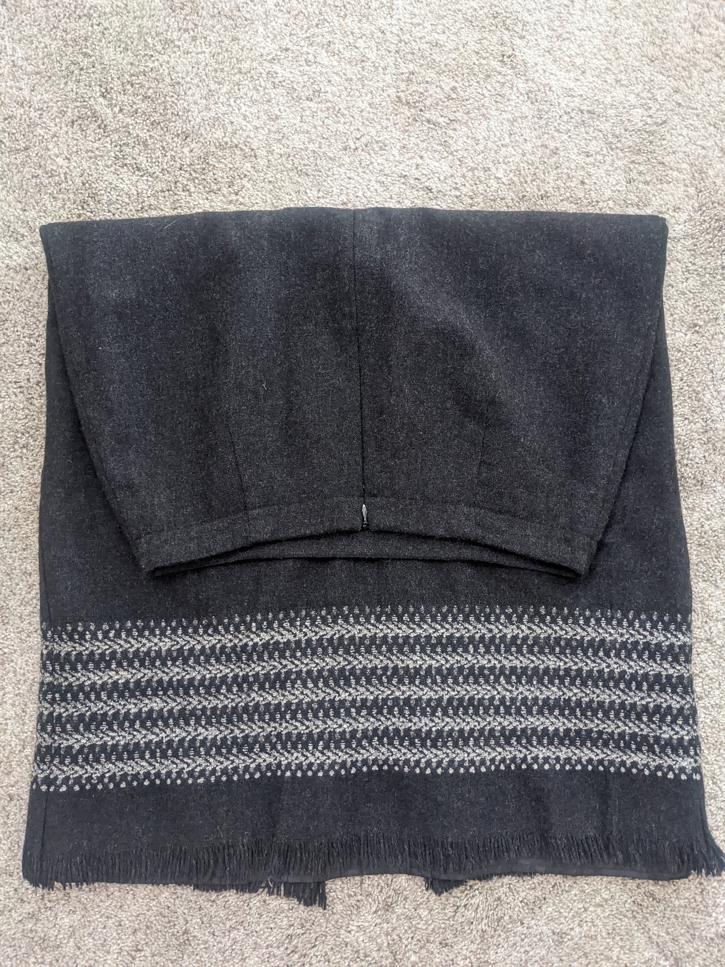1980s Charcoal Blanket Skirt Skirt Rad Bonnie's Vintage