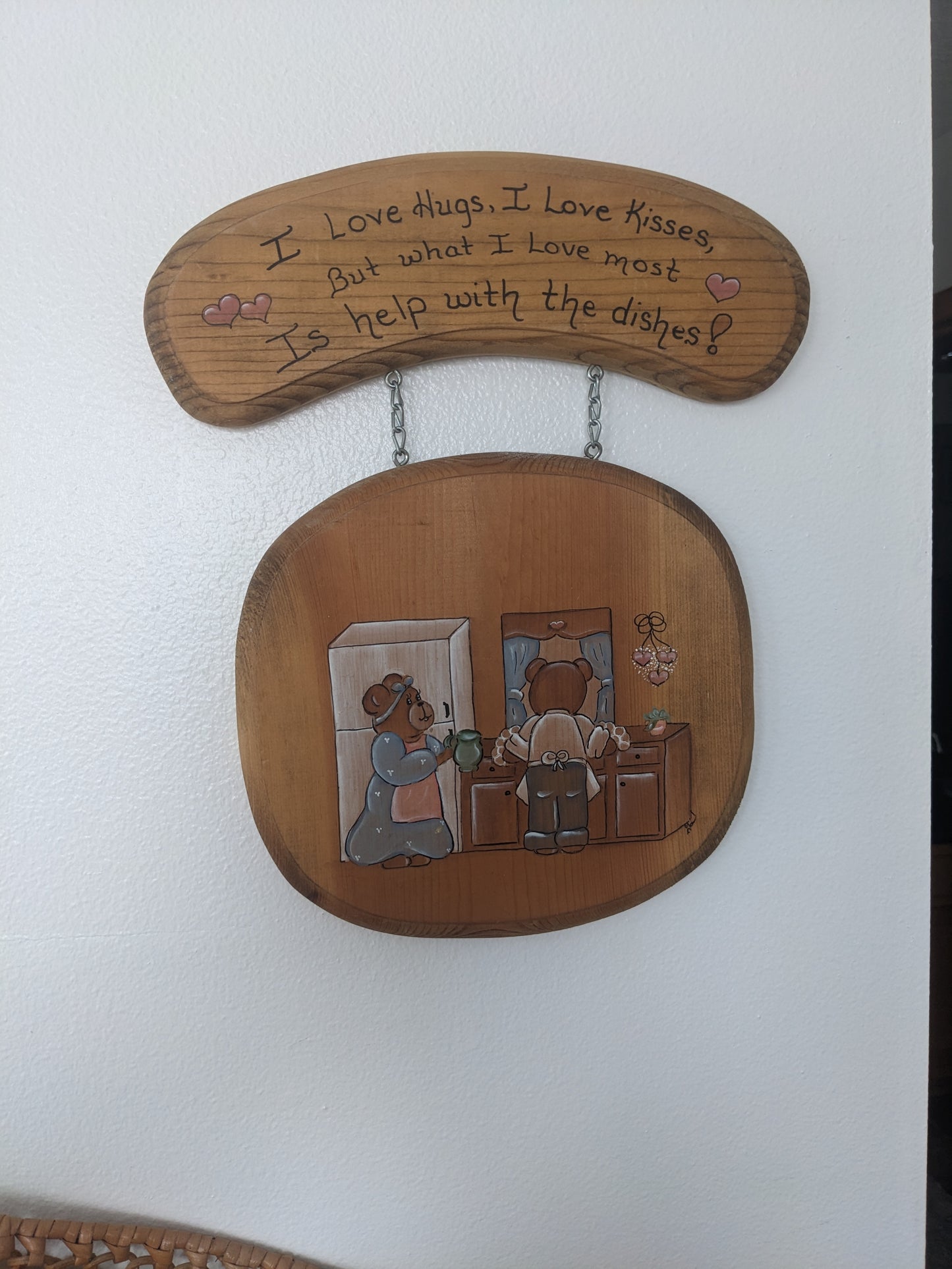 1980s wooden kitchen wall decor Rad Bonnie's Vintage