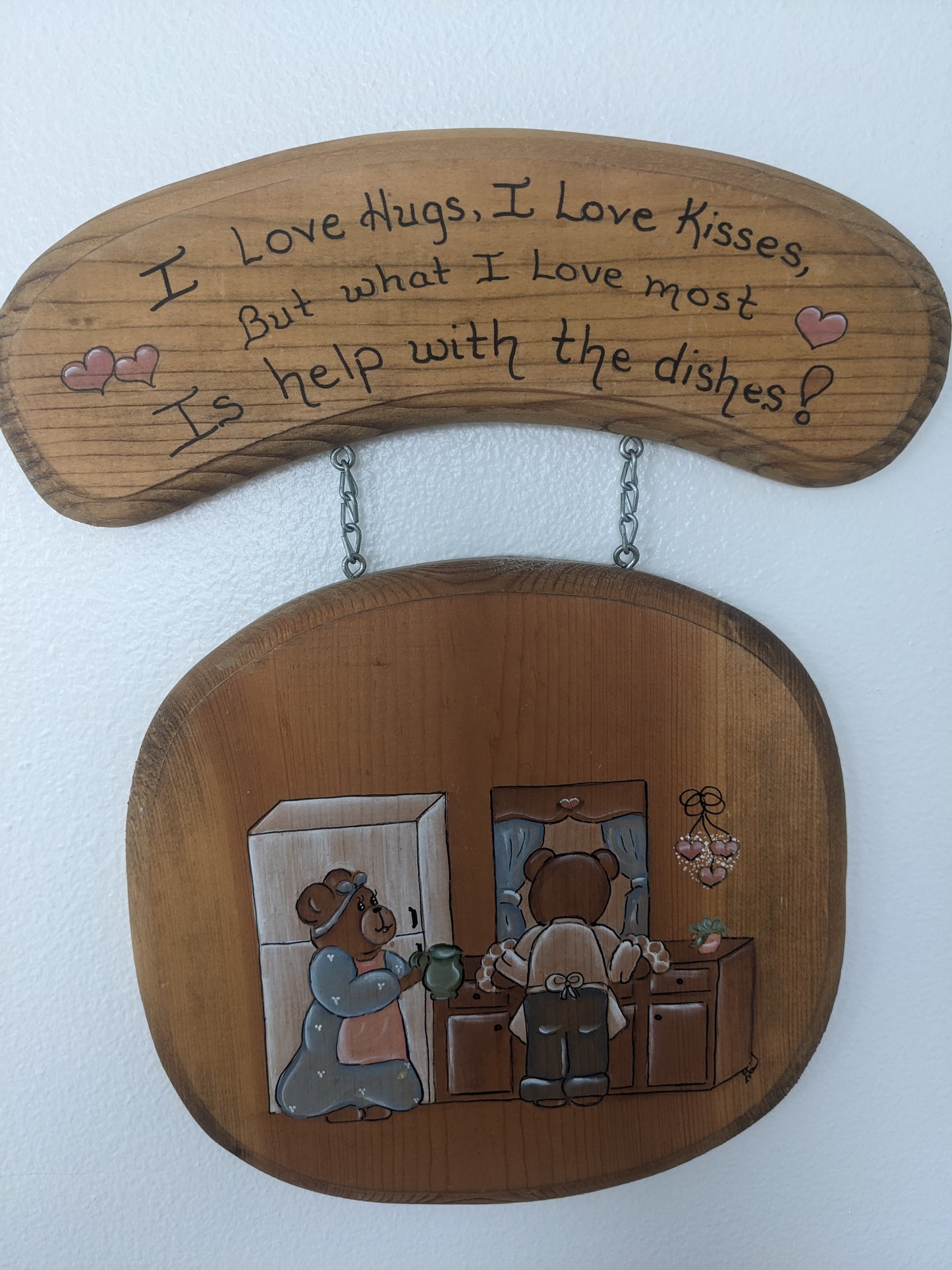 1980s wooden kitchen wall decor Rad Bonnie's Vintage