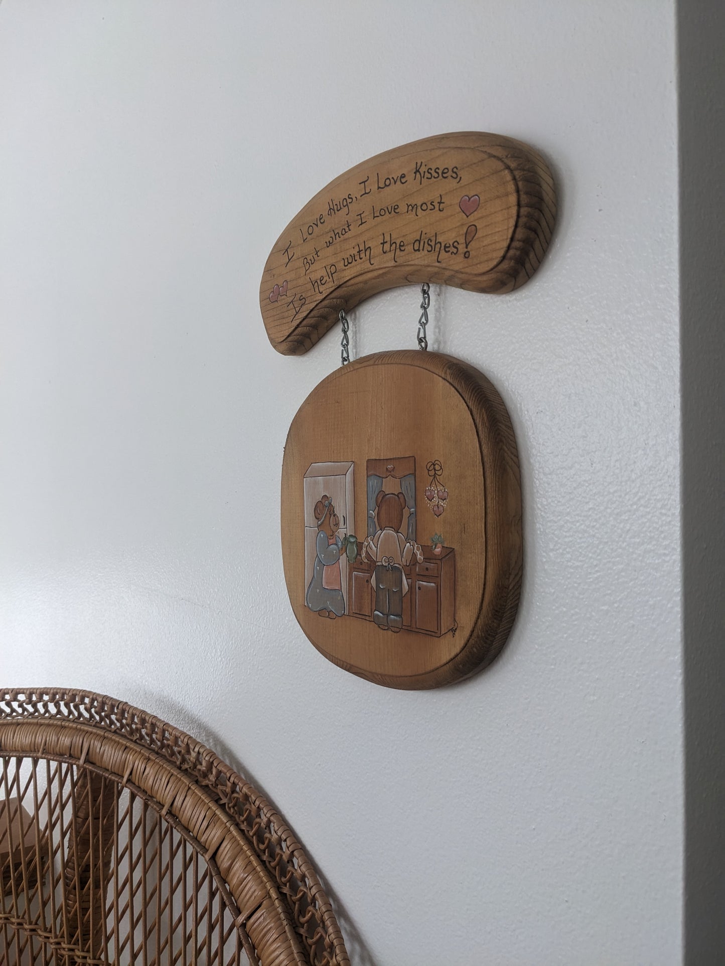 1980s wooden kitchen wall decor Rad Bonnie's Vintage