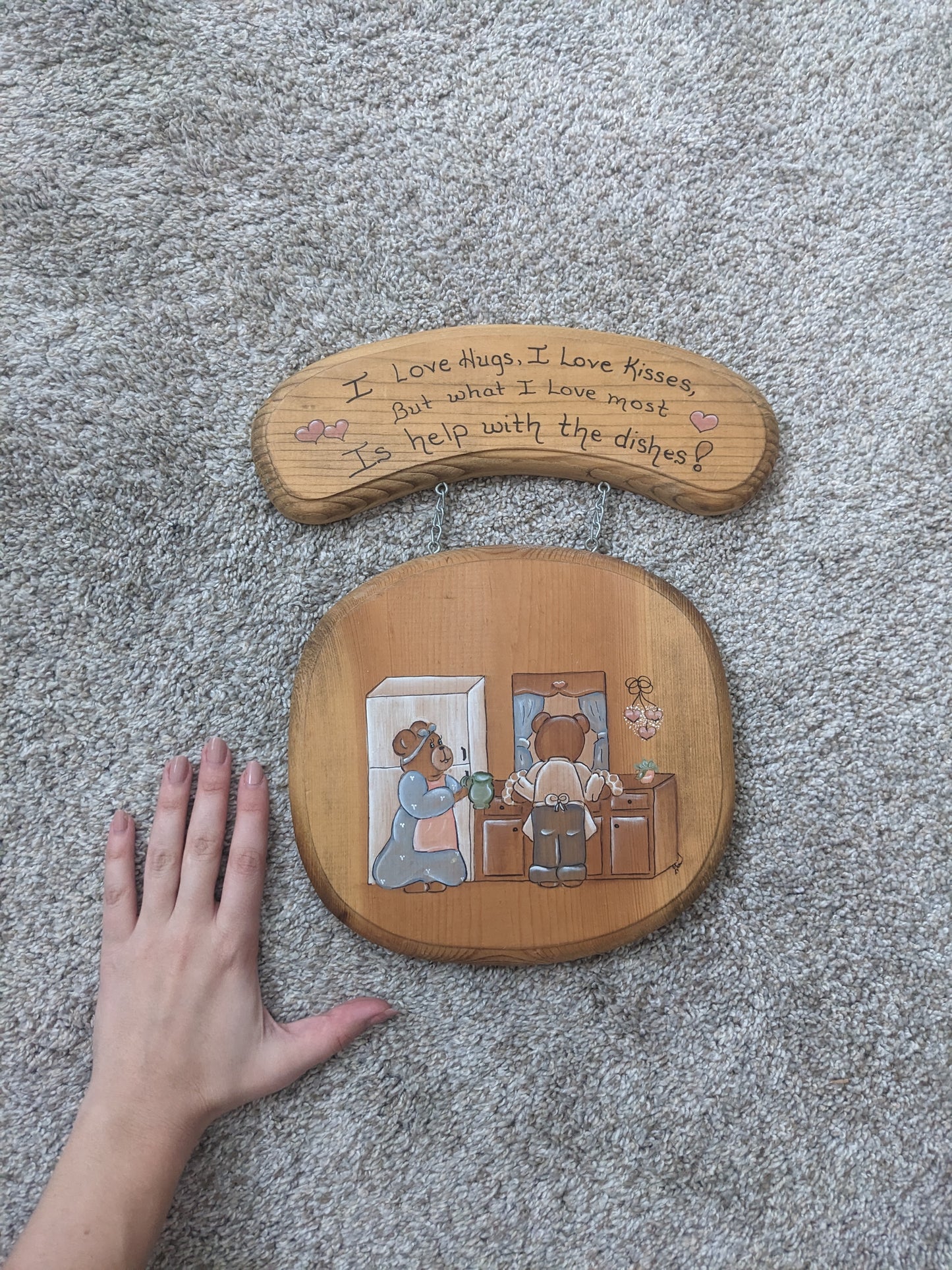 1980s wooden kitchen wall decor Rad Bonnie's Vintage
