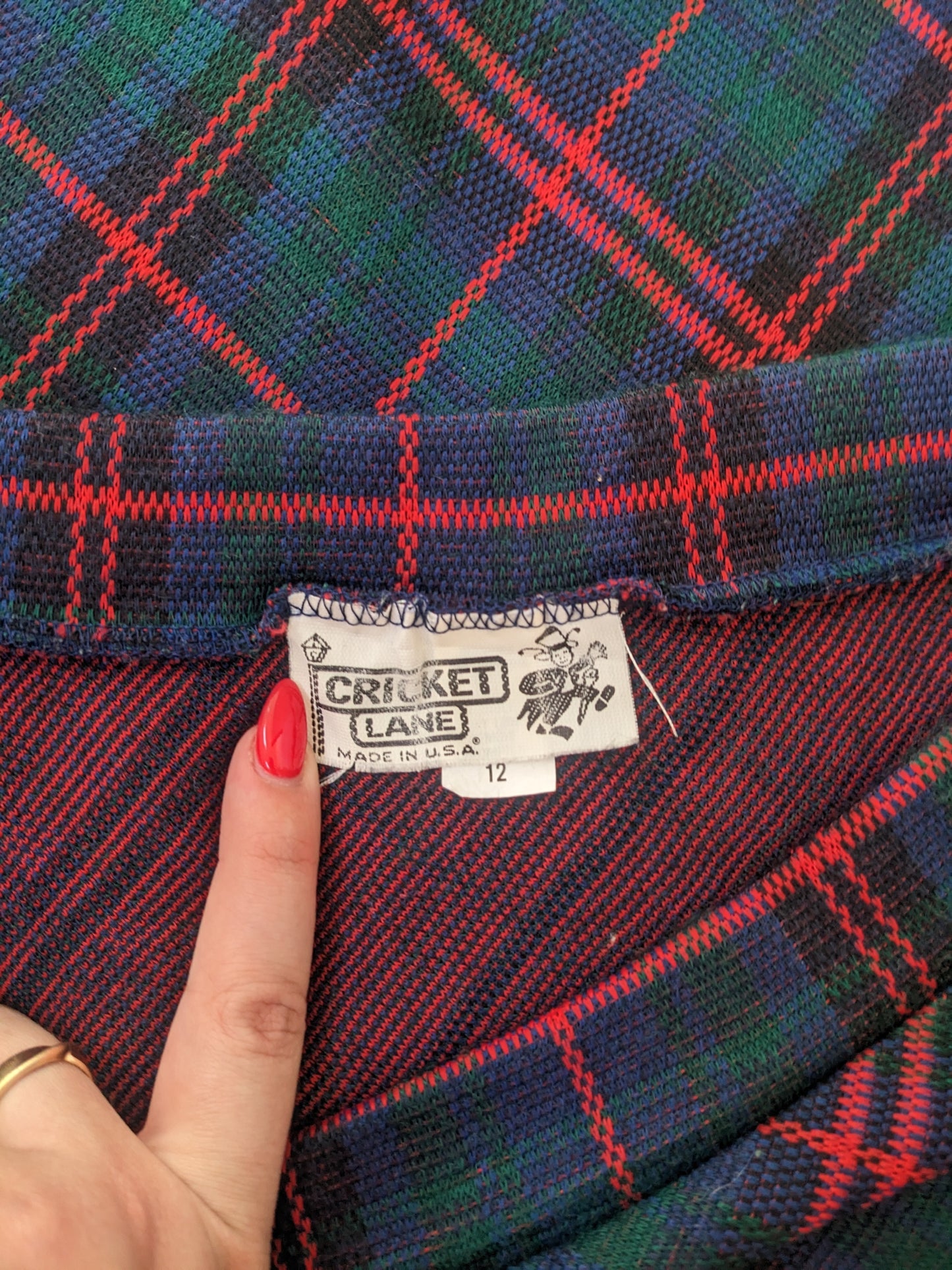 1970s Tartan Skirt Rad Bonnie's Vintage