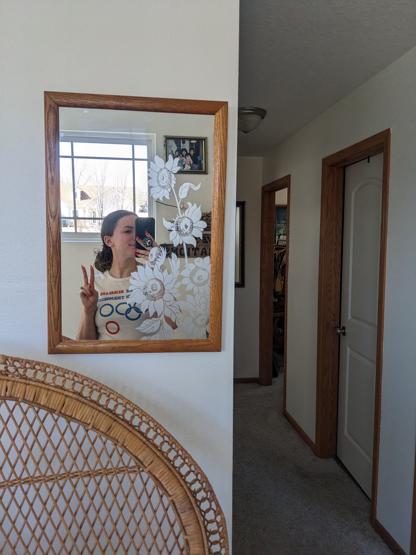 1980s sunflower mirror Rad Bonnie's Vintage