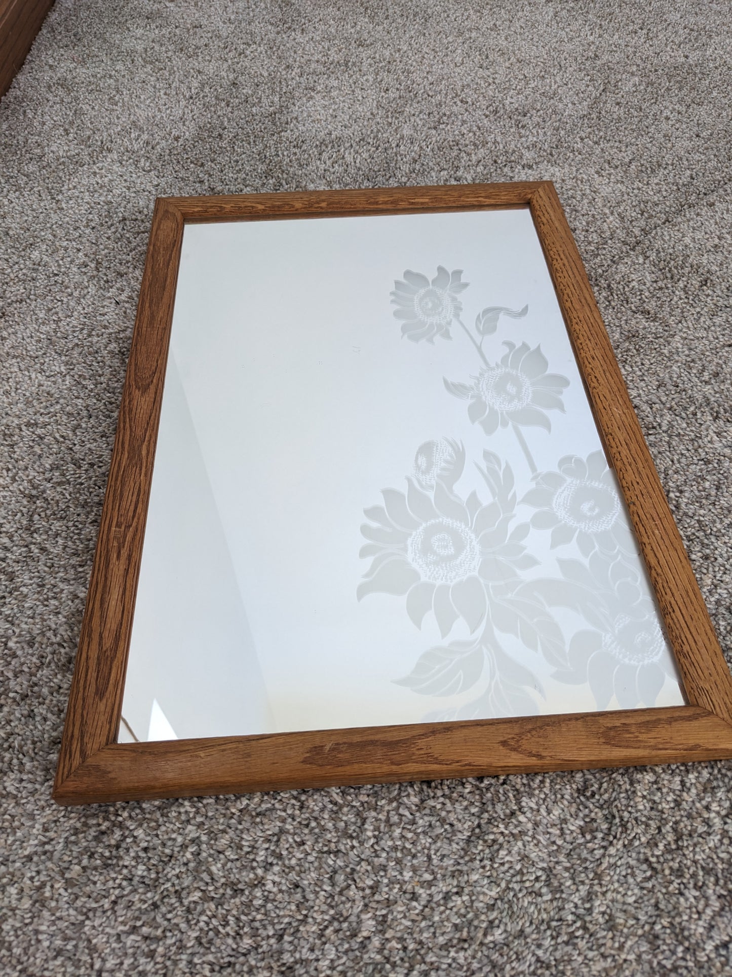 1980s sunflower mirror Rad Bonnie's Vintage
