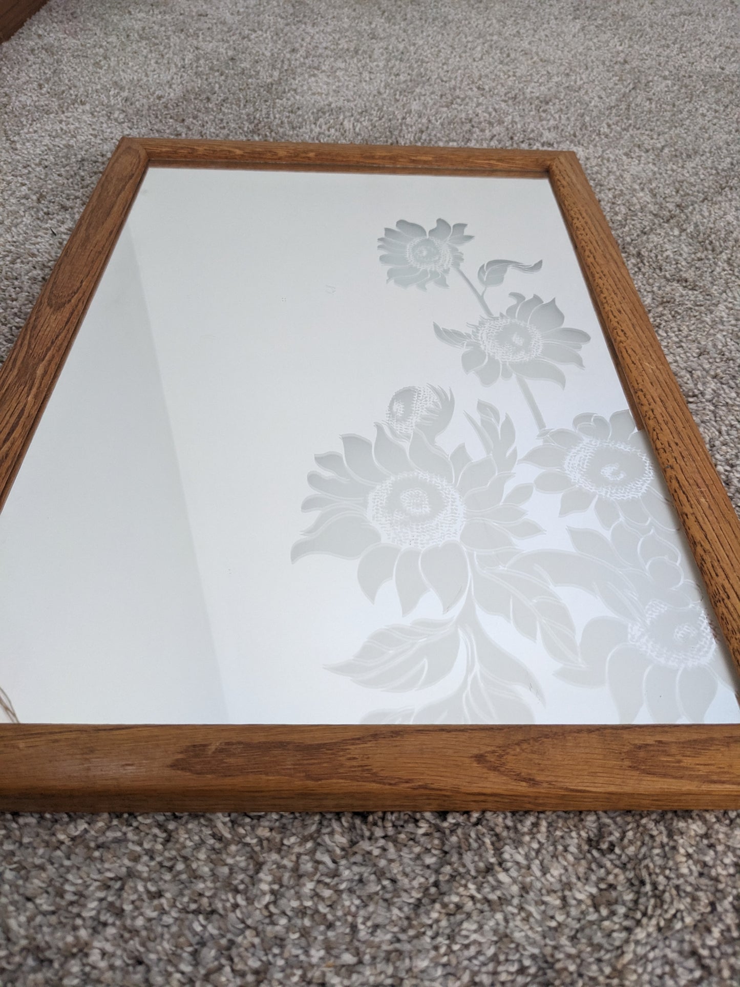 1980s sunflower mirror Rad Bonnie's Vintage
