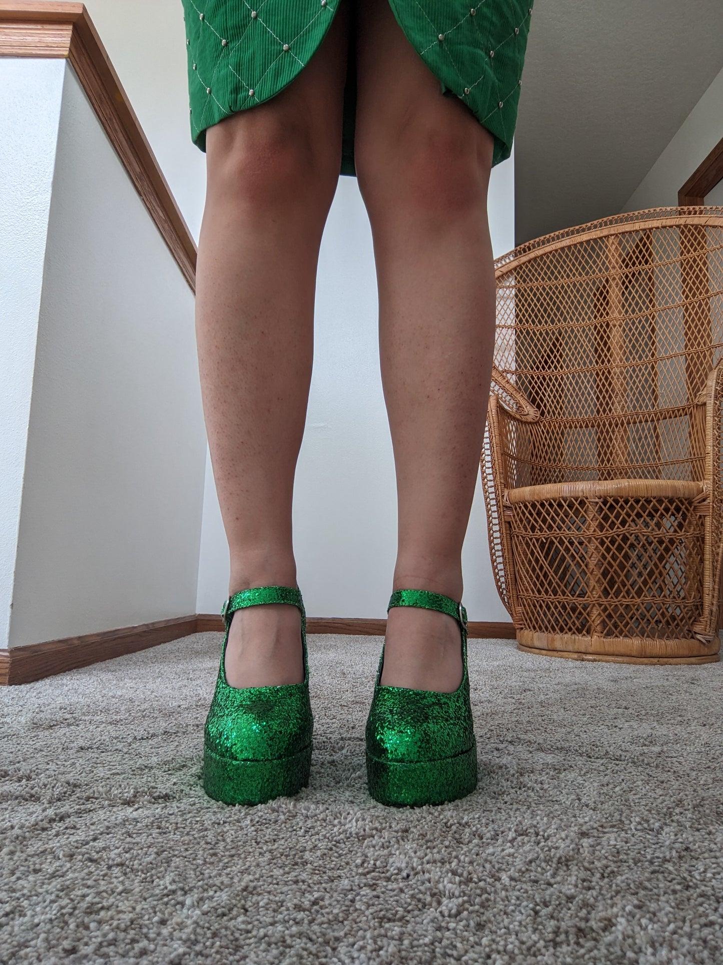 Y2k does 1970s sequin Mary Jane platforms Shoes Rad Bonnie's Vintage