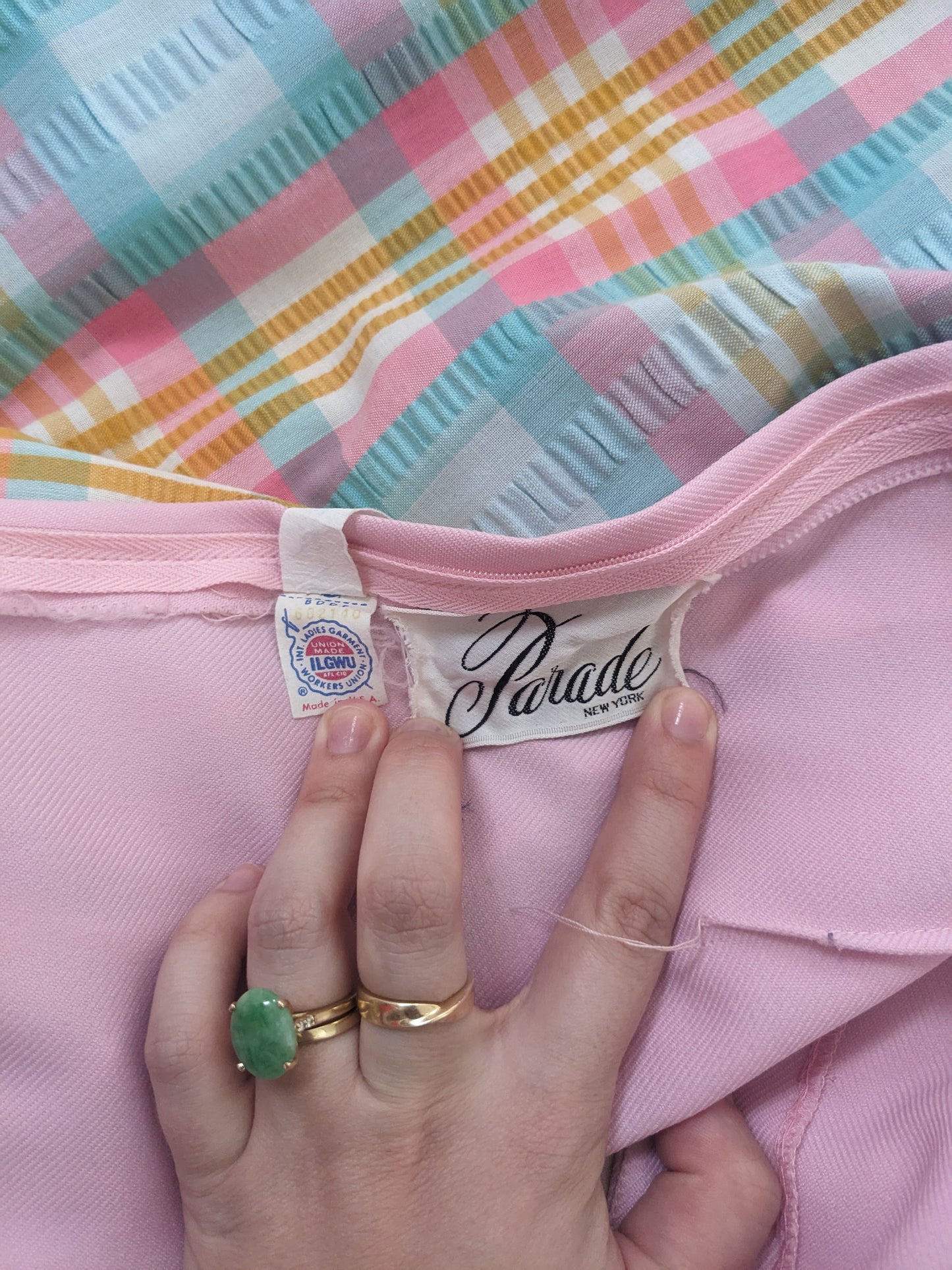 1960s union made plaid maxi Dress Rad Bonnie's Vintage