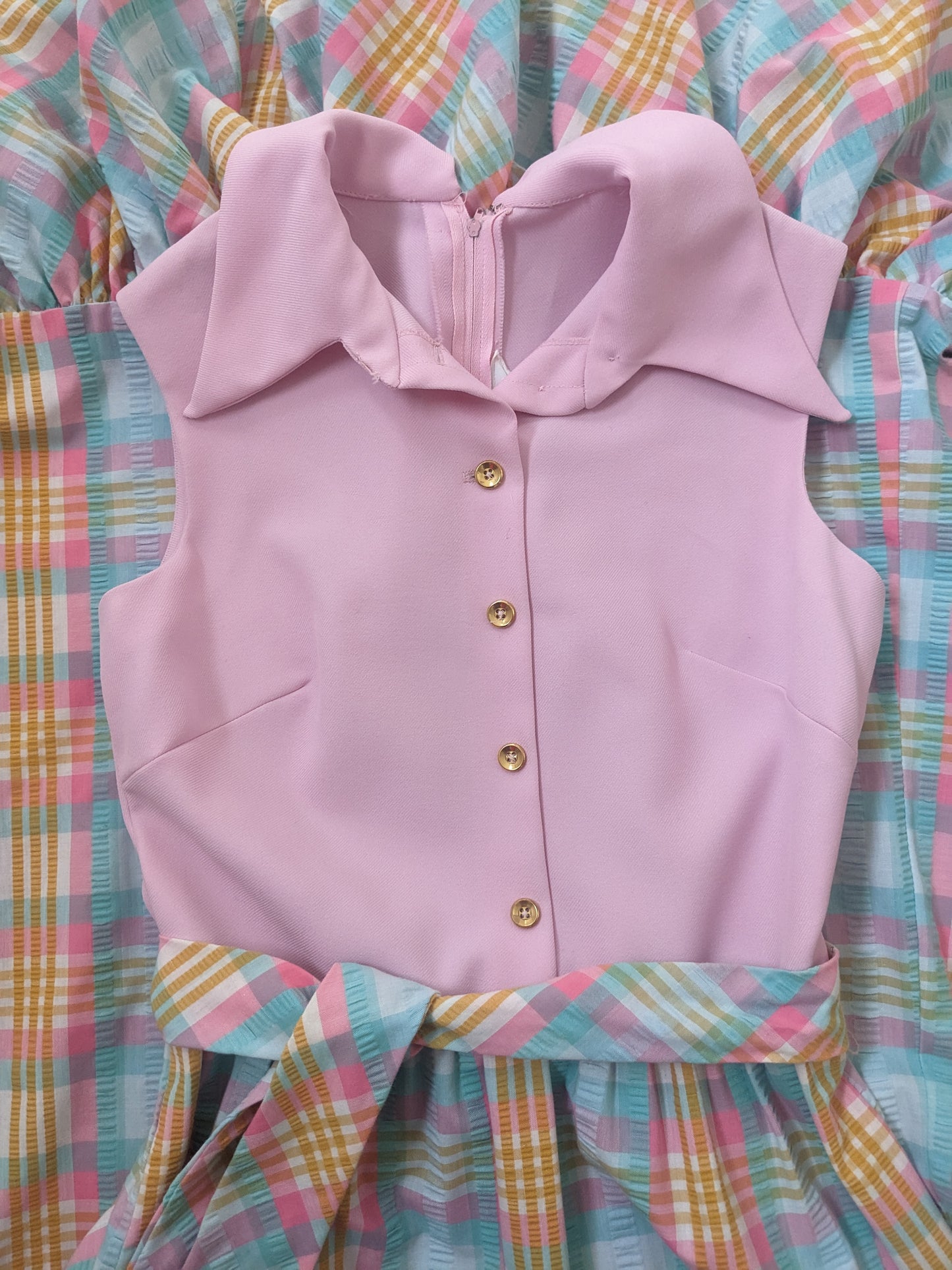 1960s union made plaid maxi Dress Rad Bonnie's Vintage