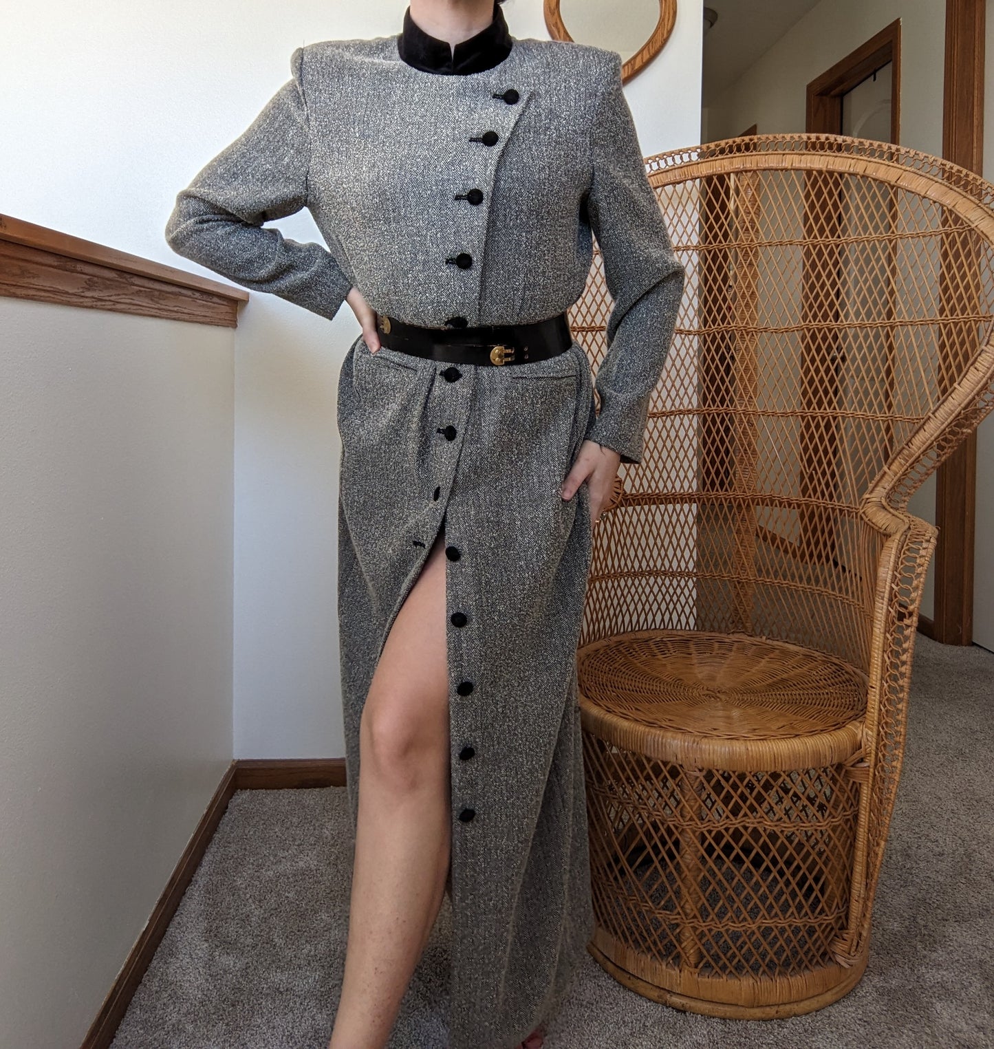 1990s herringbone dress