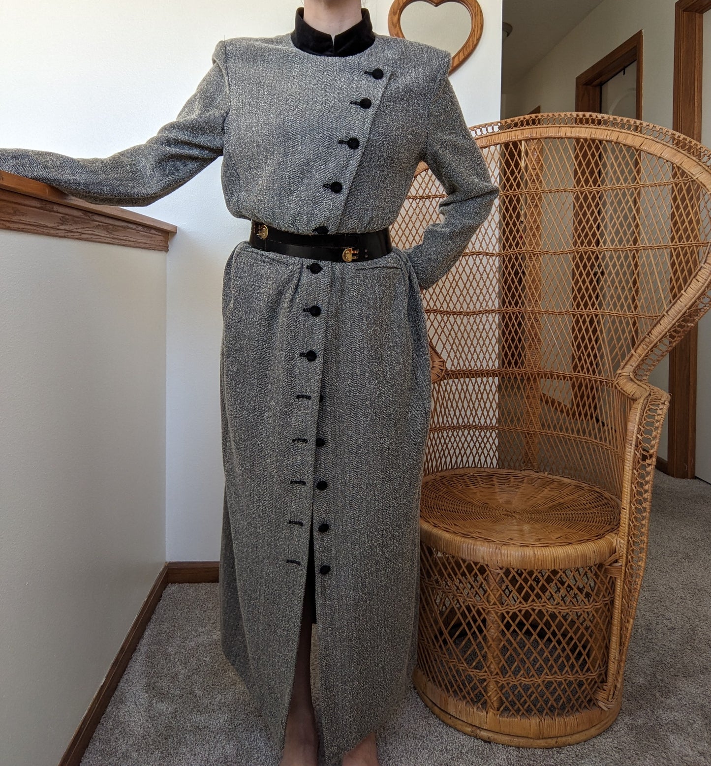 1990s herringbone dress