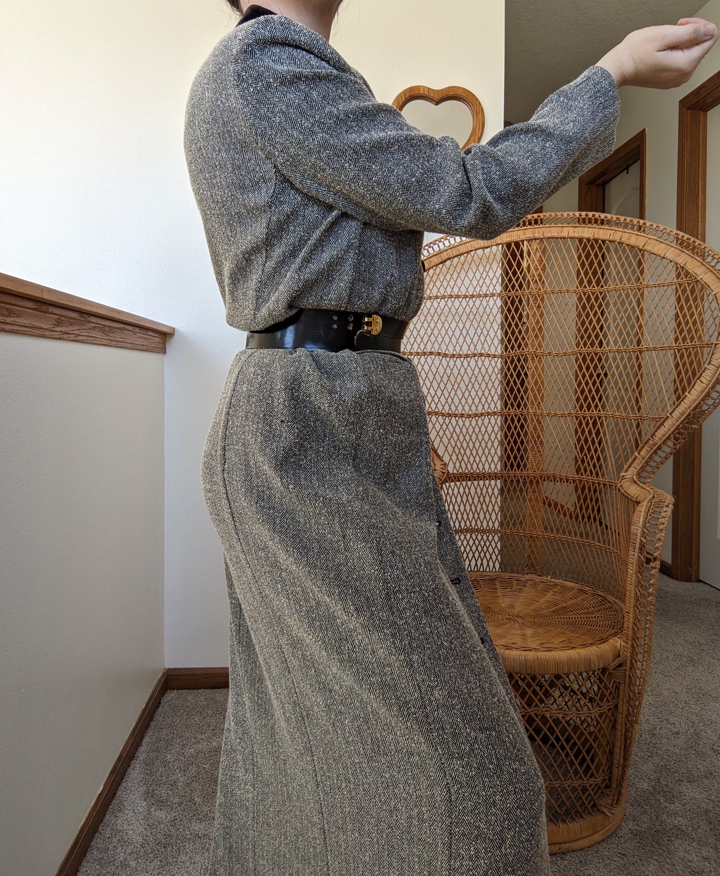 1990s herringbone dress