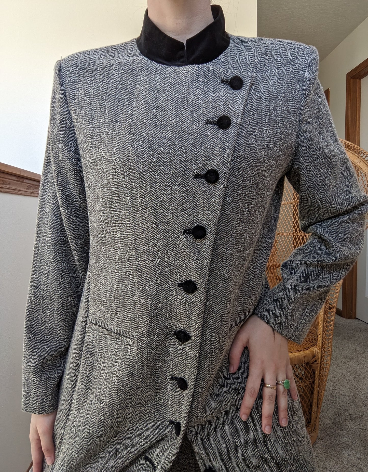 1990s herringbone dress