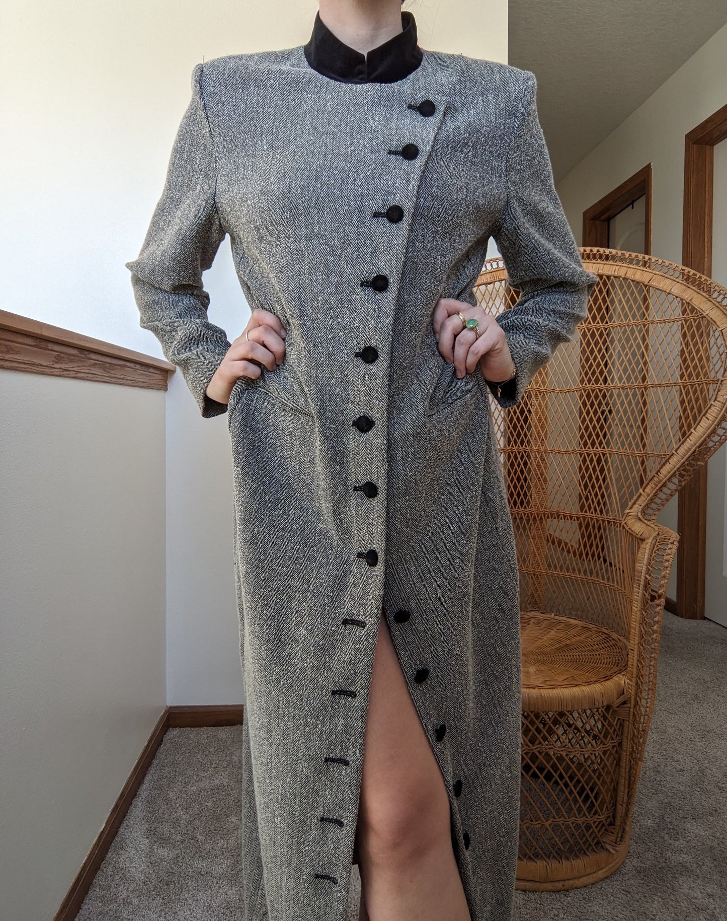 1990s herringbone dress