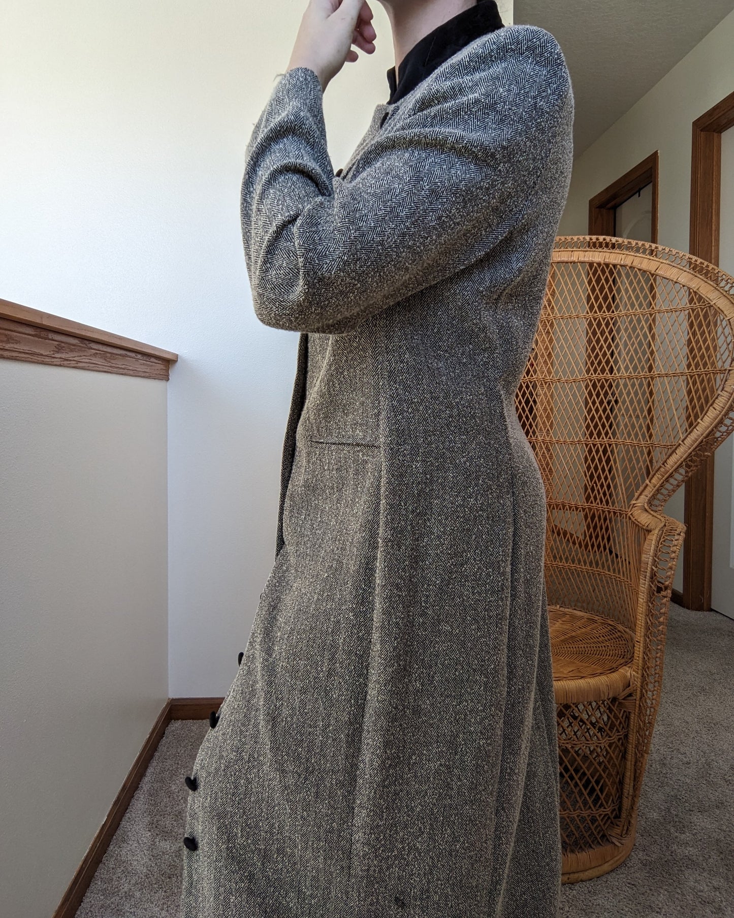 1990s herringbone dress
