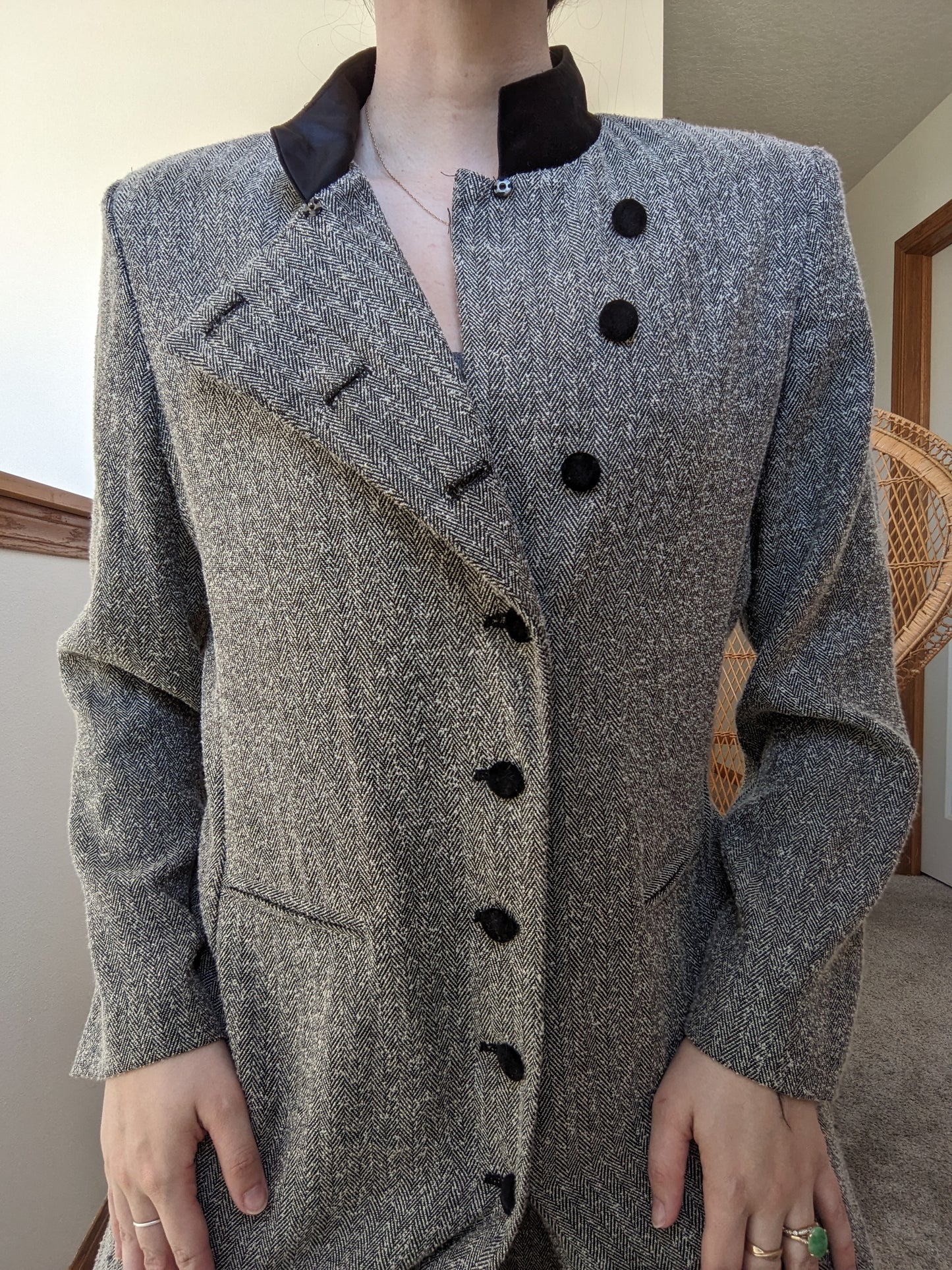 1990s herringbone dress