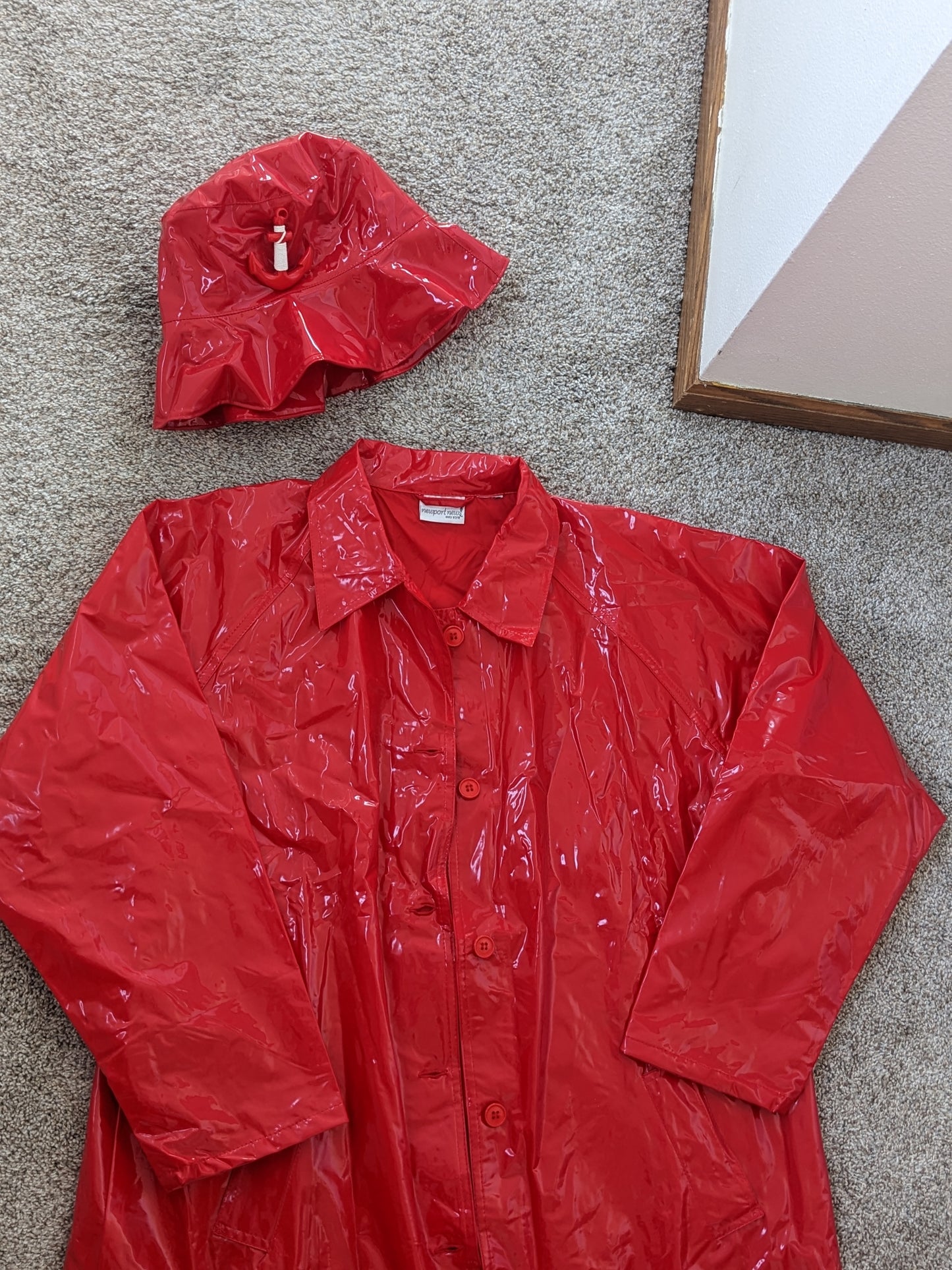 1990s vinyl raincoat & bucket hat Jacket Rad Bonnie's Vintage