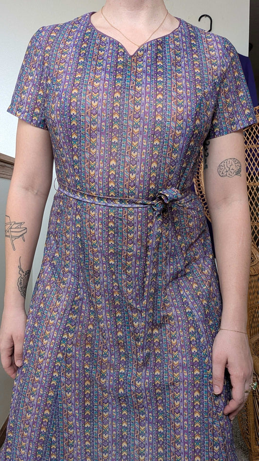 1970s abstract dress Dress Rad Bonnie's Vintage