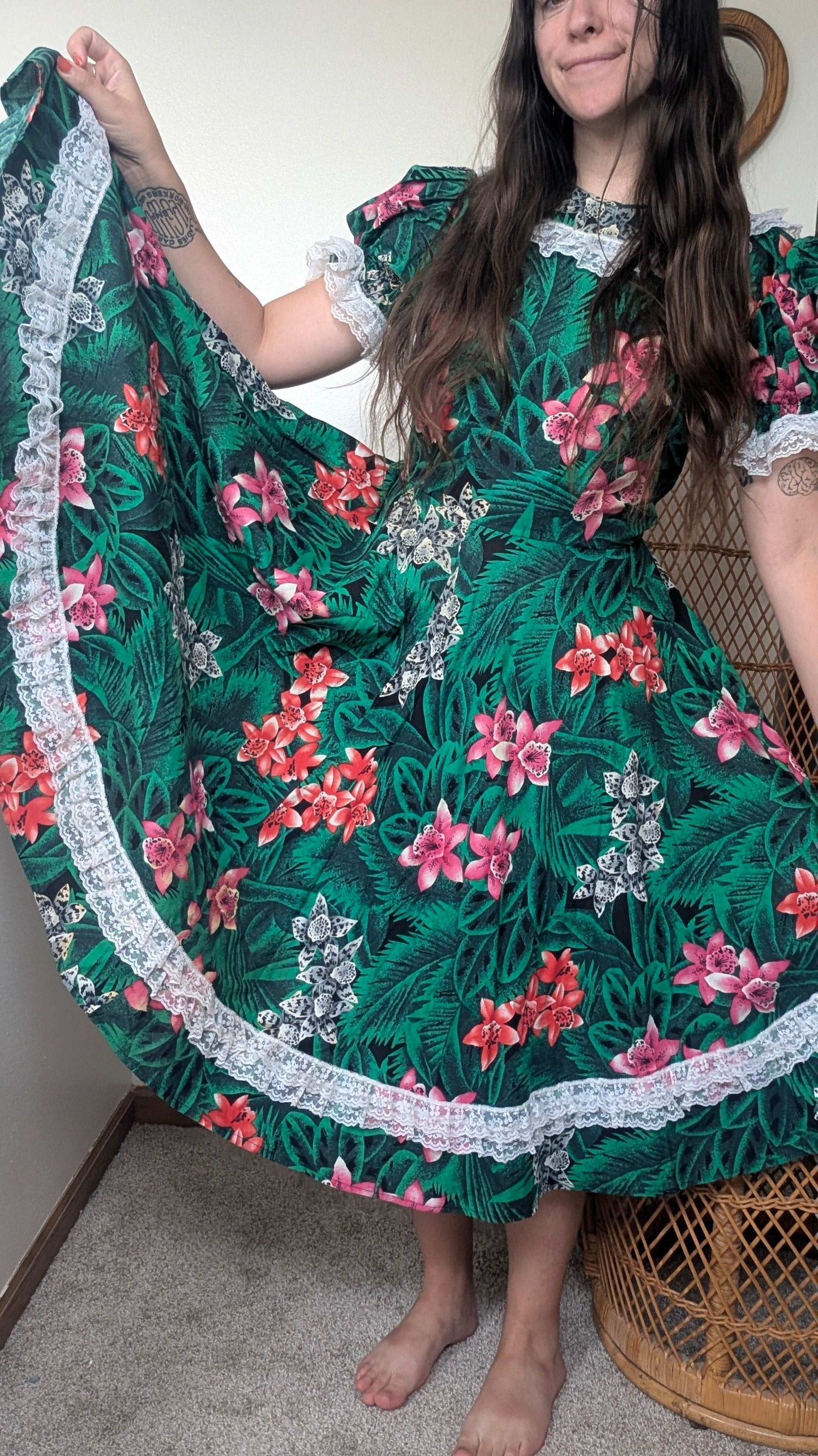 1980s tropical dress Dress Rad Bonnie's Vintage