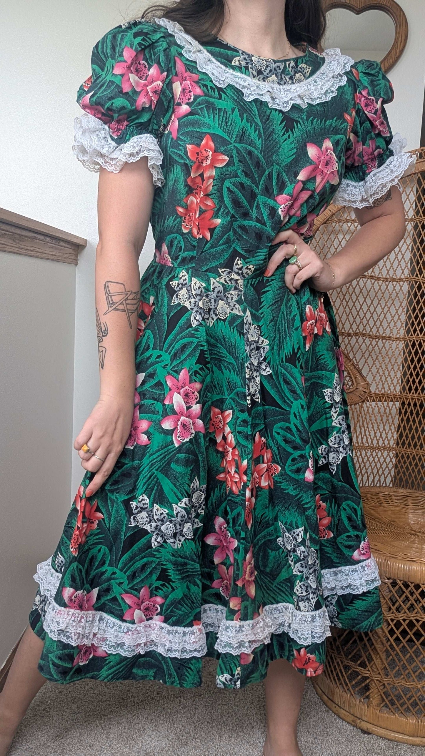 1980s tropical dress Dress Rad Bonnie's Vintage