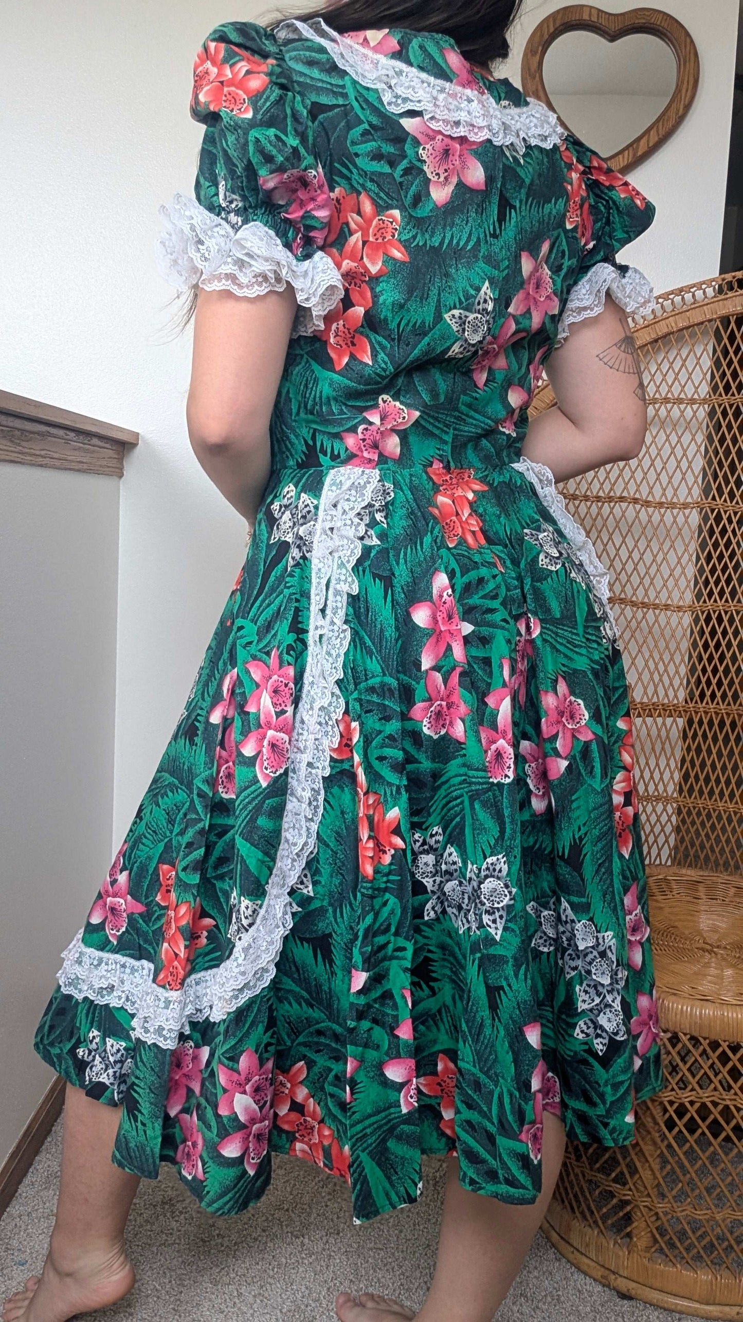 1980s tropical dress Dress Rad Bonnie's Vintage