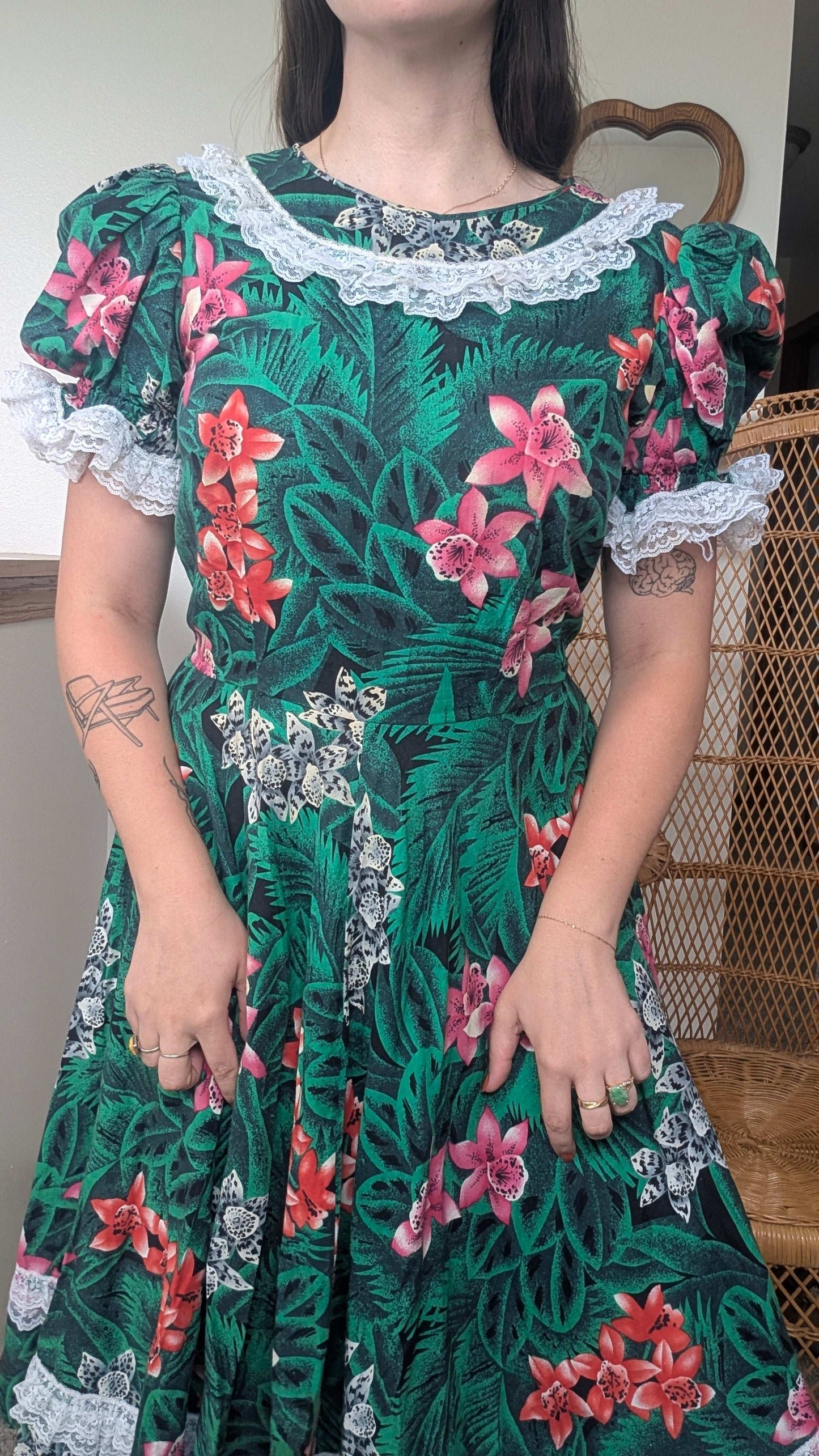 1980s tropical dress Dress Rad Bonnie's Vintage