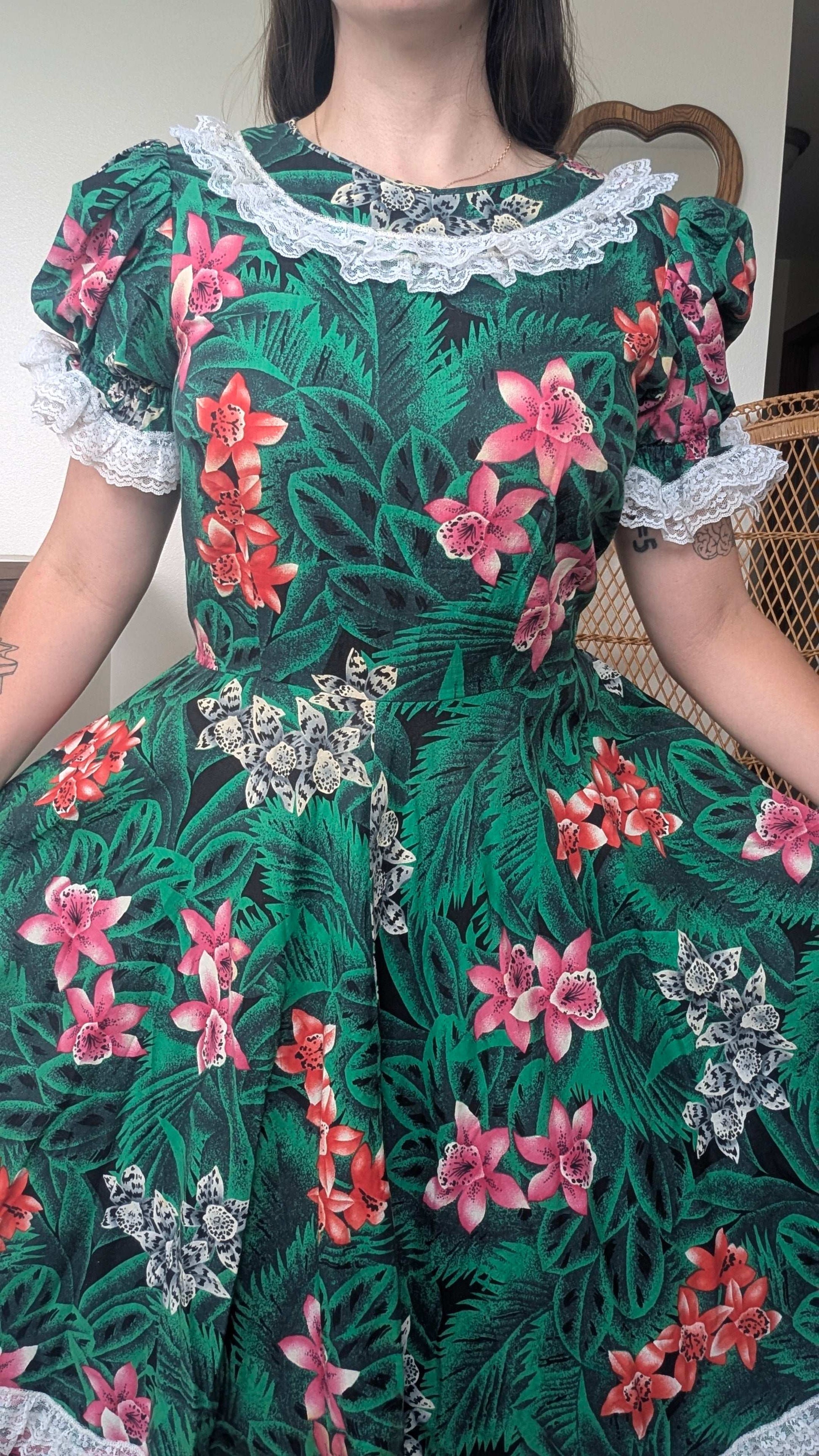 1980s tropical dress Dress Rad Bonnie's Vintage