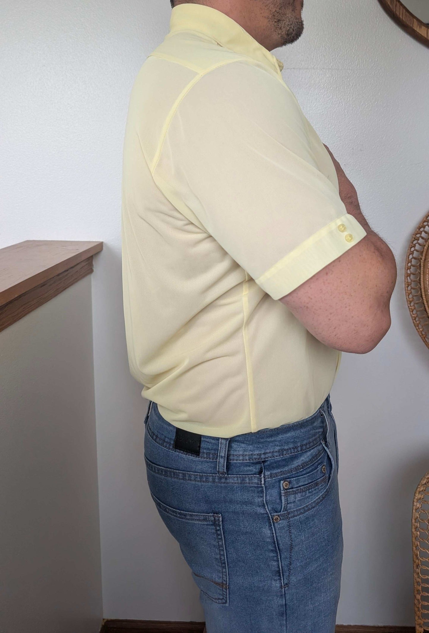 1970s yellow button up Top Rad Bonnie's Vintage