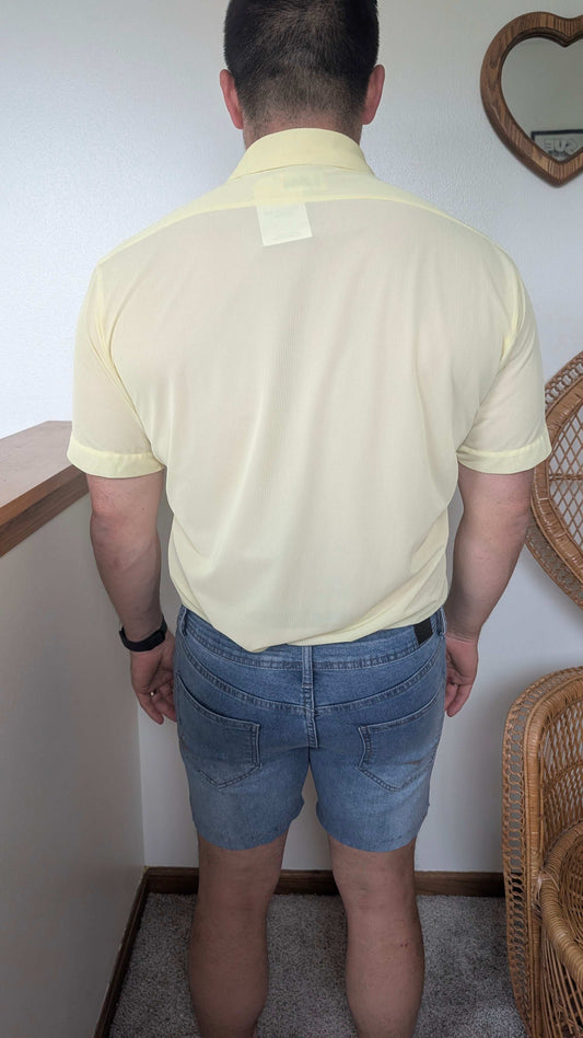 1970s yellow button up Top Rad Bonnie's Vintage