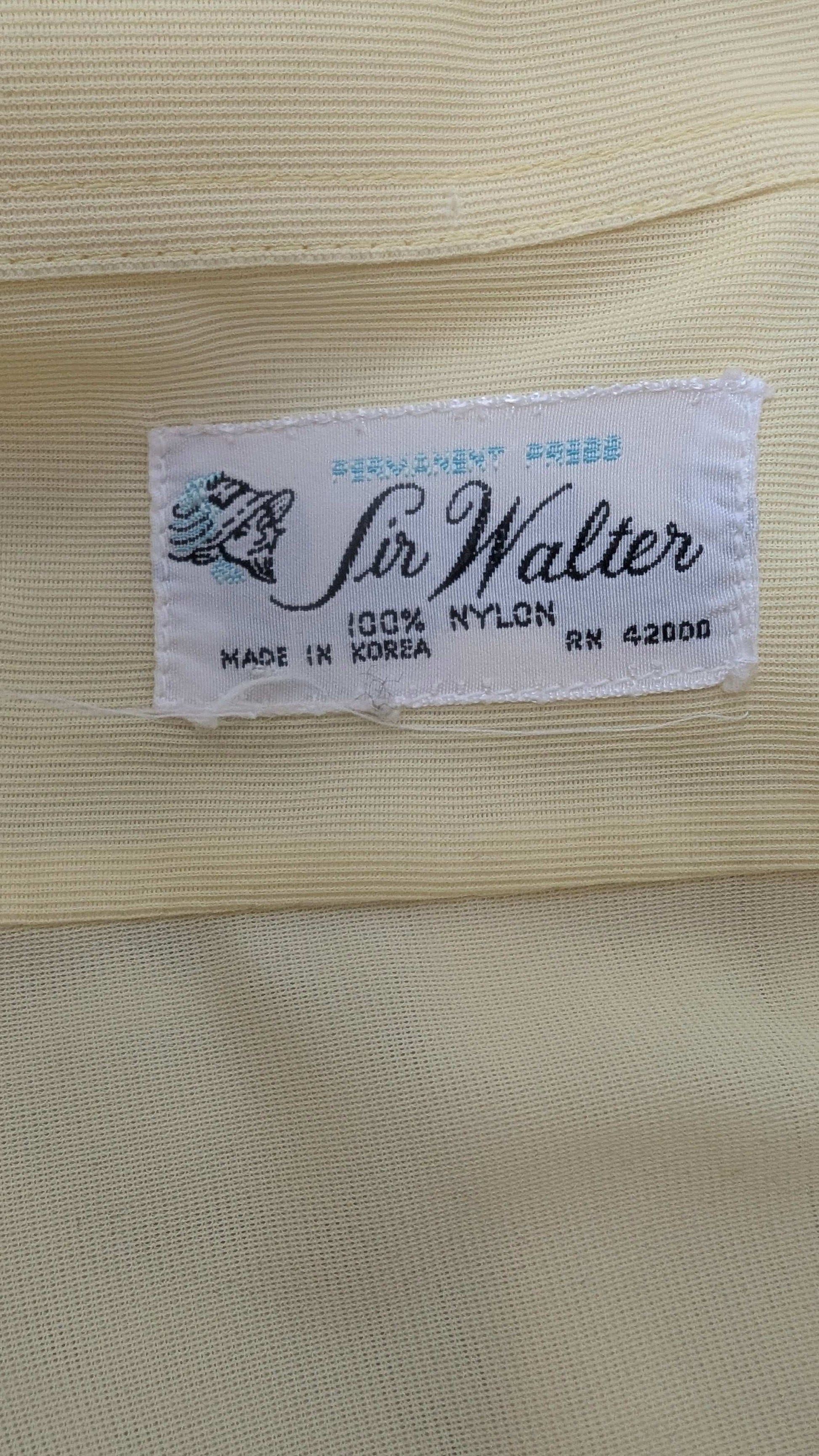 1970s yellow button up Top Rad Bonnie's Vintage