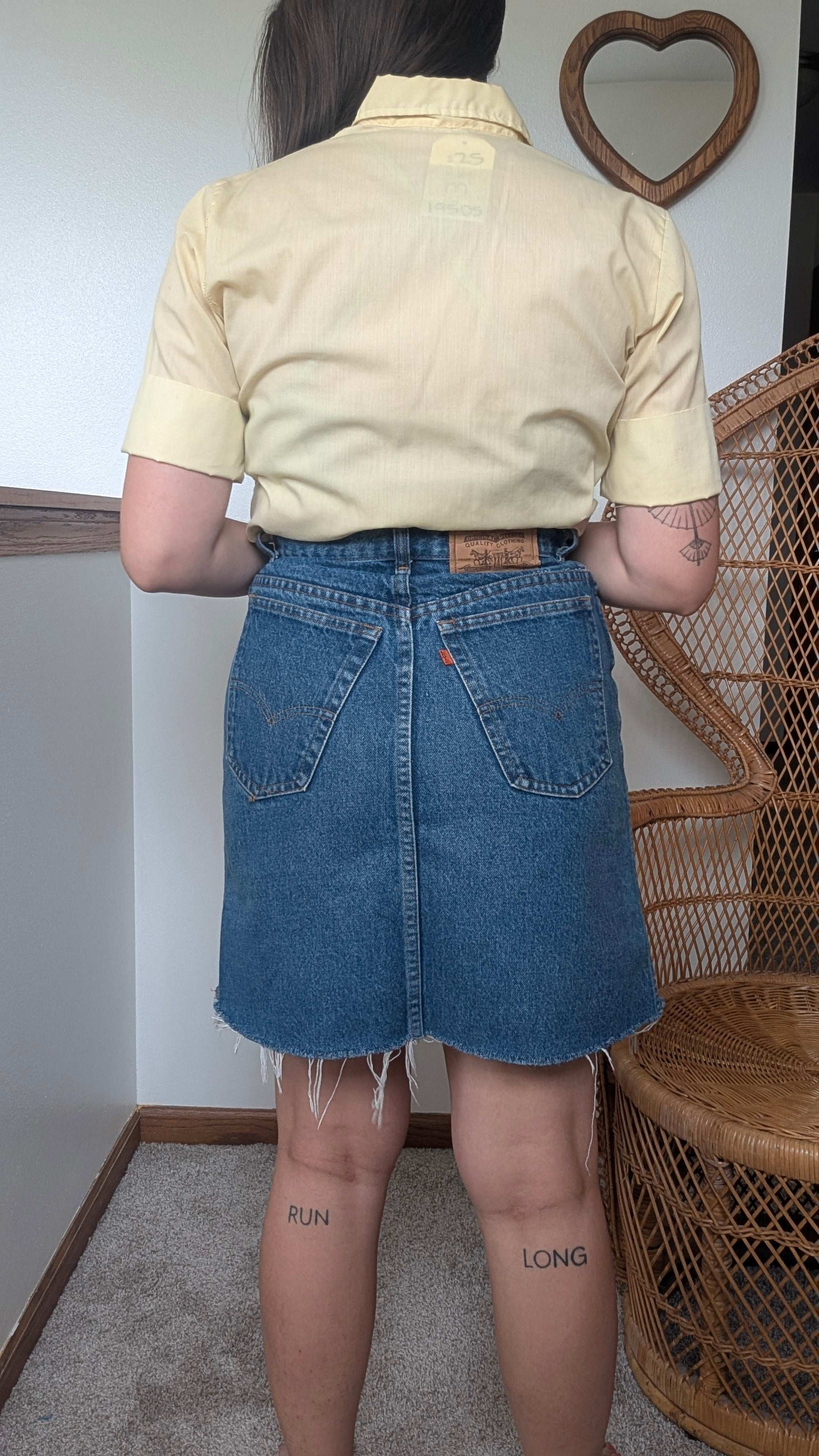 1950s yellow button up Top Rad Bonnie's Vintage