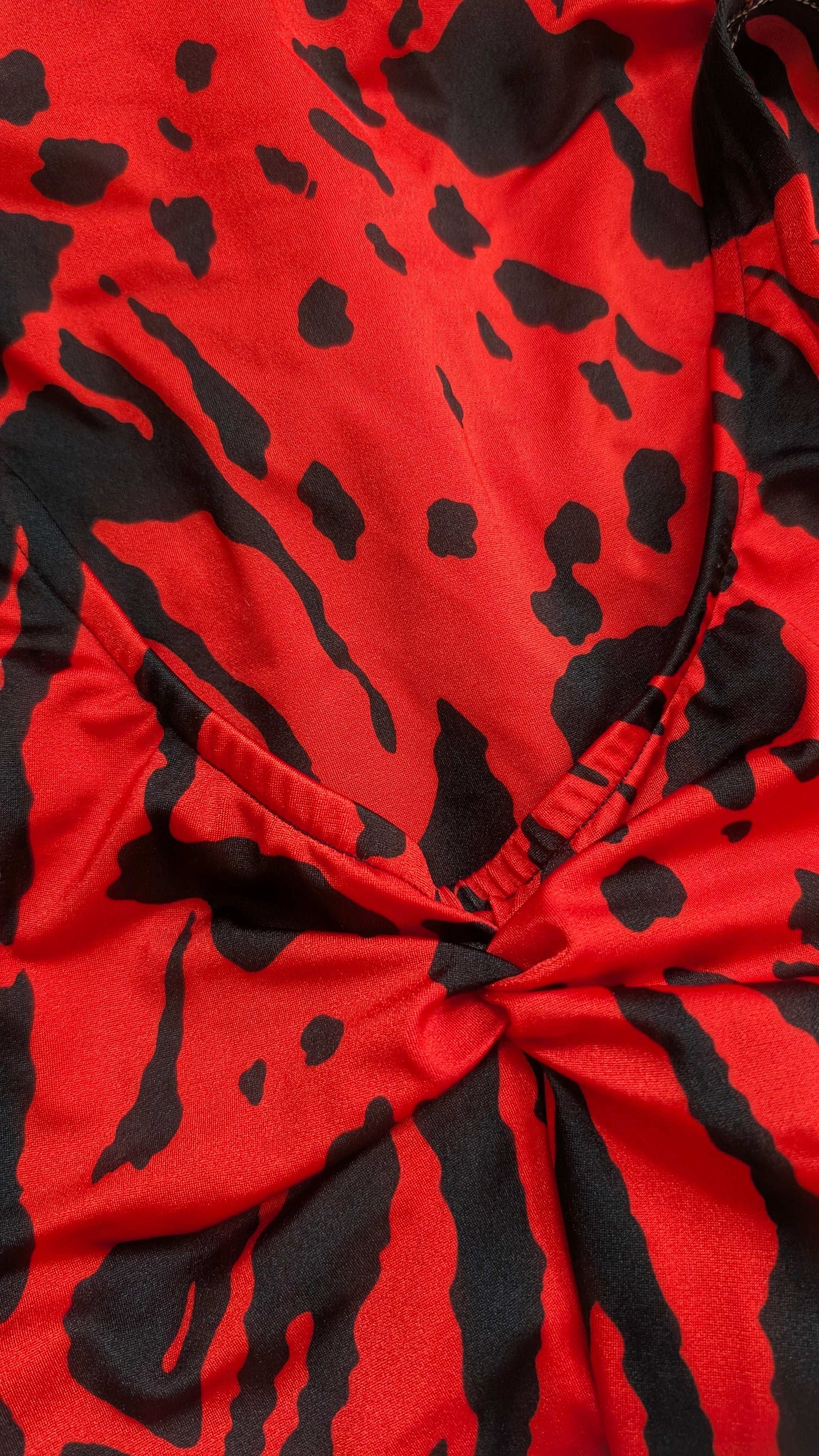 1990s red swim set Swim Rad Bonnie's Vintage