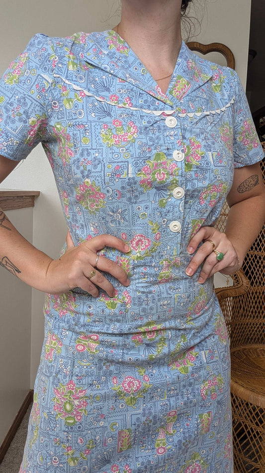 1930s cotton dress Dress Rad Bonnie's Vintage