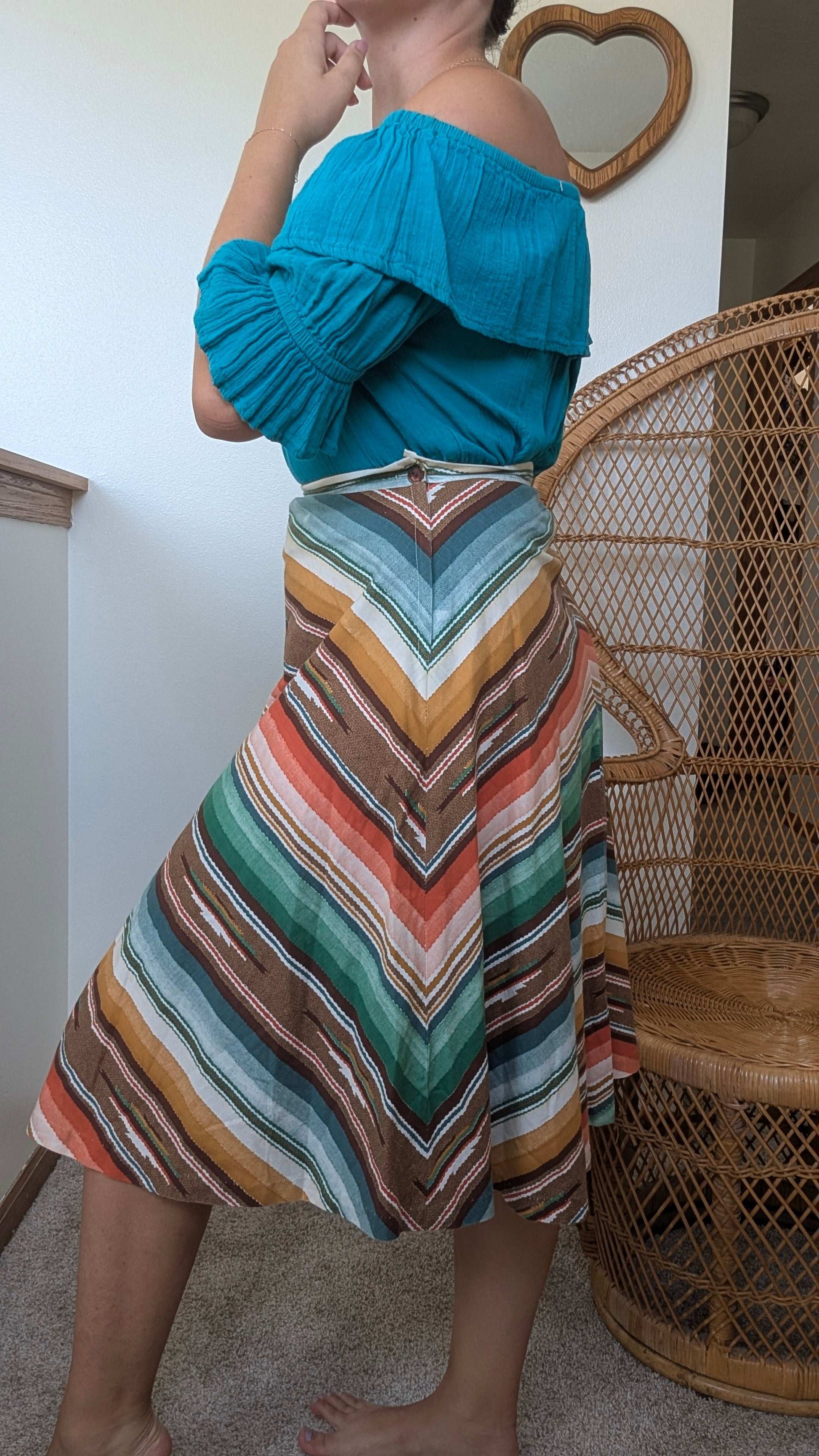 1970s teal top Top Rad Bonnie's Vintage