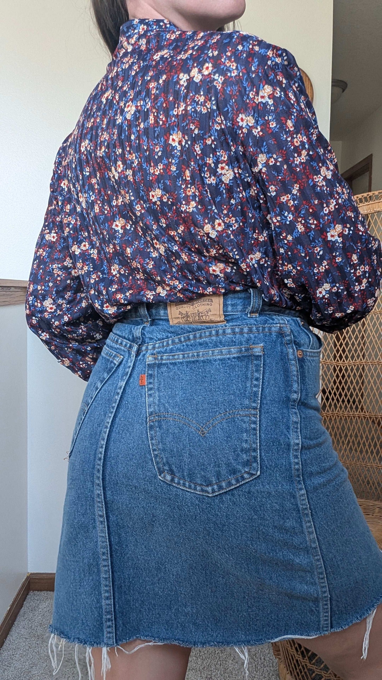 1970s floral button down Top Rad Bonnie's Vintage