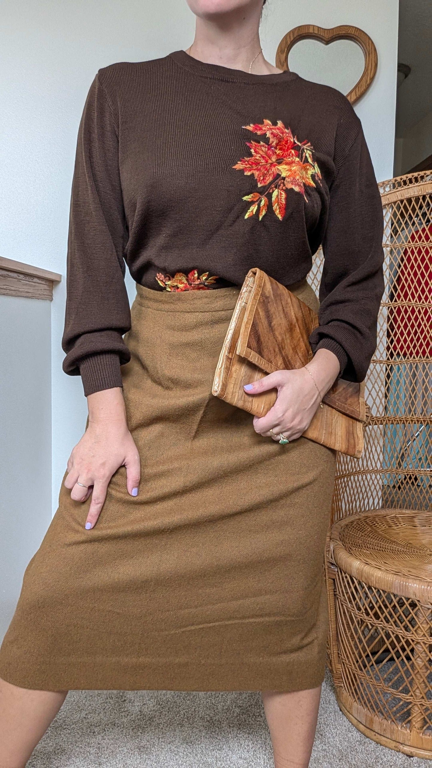 1980s leather clutch Purse Rad Bonnie's Vintage