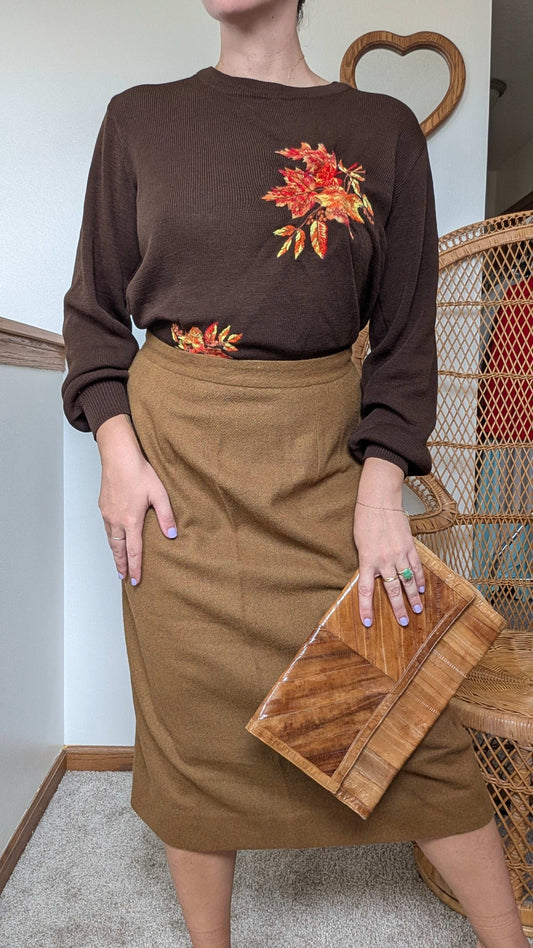 1980s leather clutch Purse Rad Bonnie's Vintage