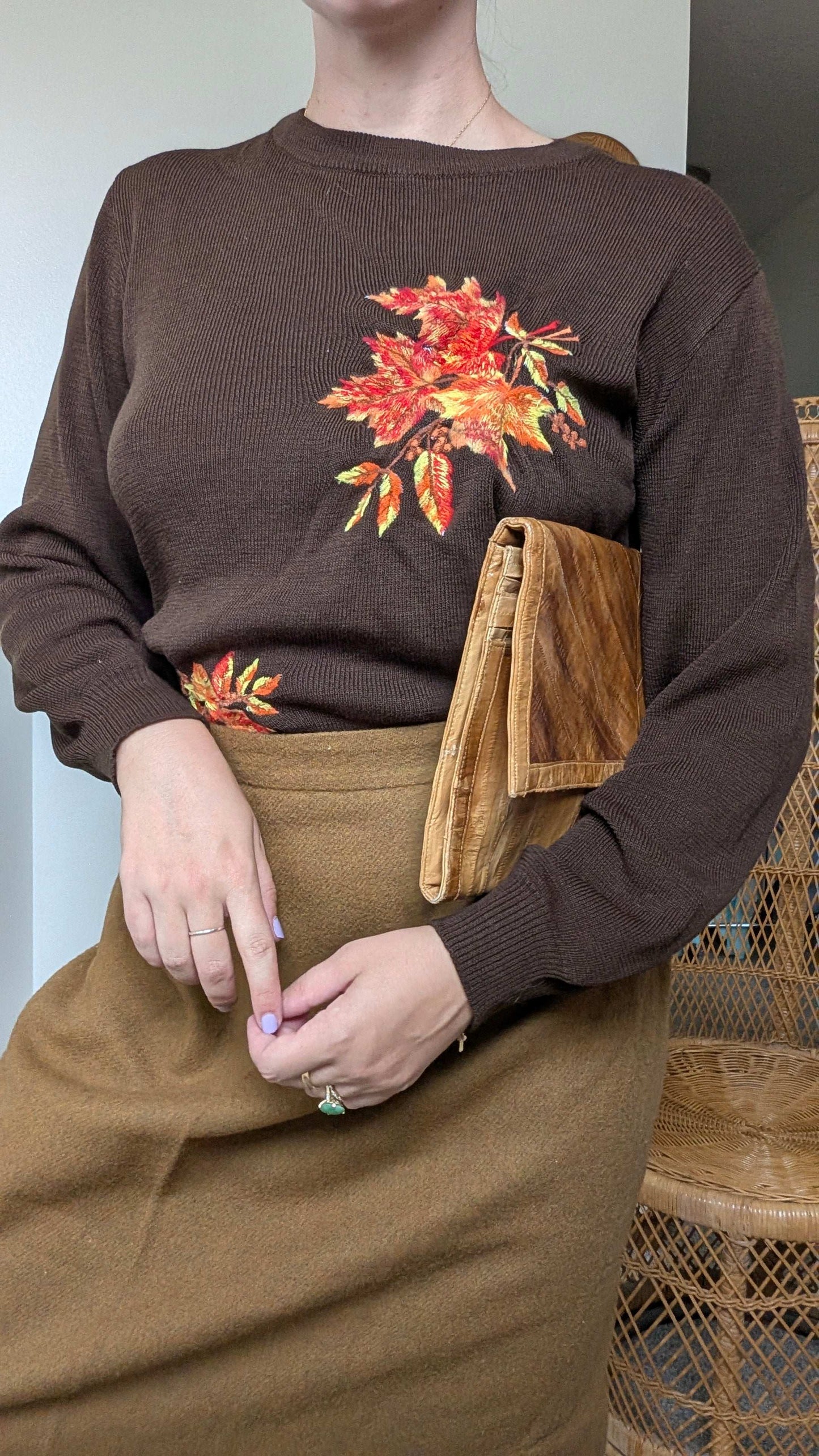 1980s leather clutch Purse Rad Bonnie's Vintage