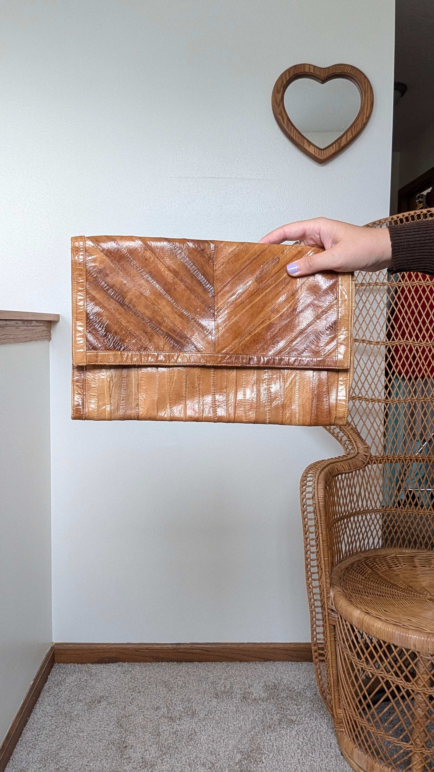 1980s leather clutch Purse Rad Bonnie's Vintage