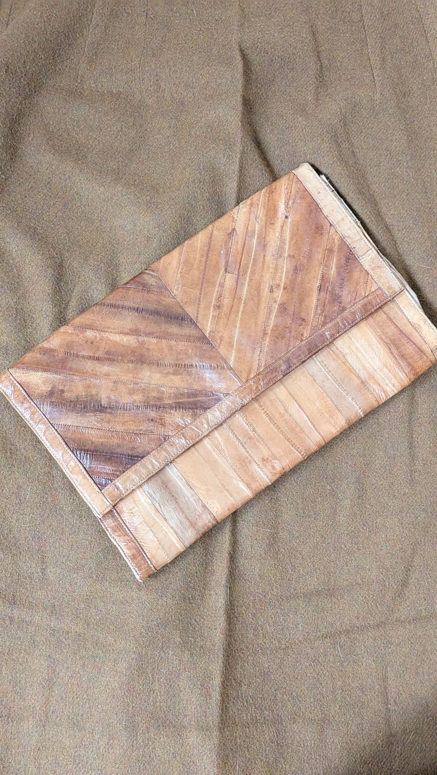 1980s leather clutch Purse Rad Bonnie's Vintage