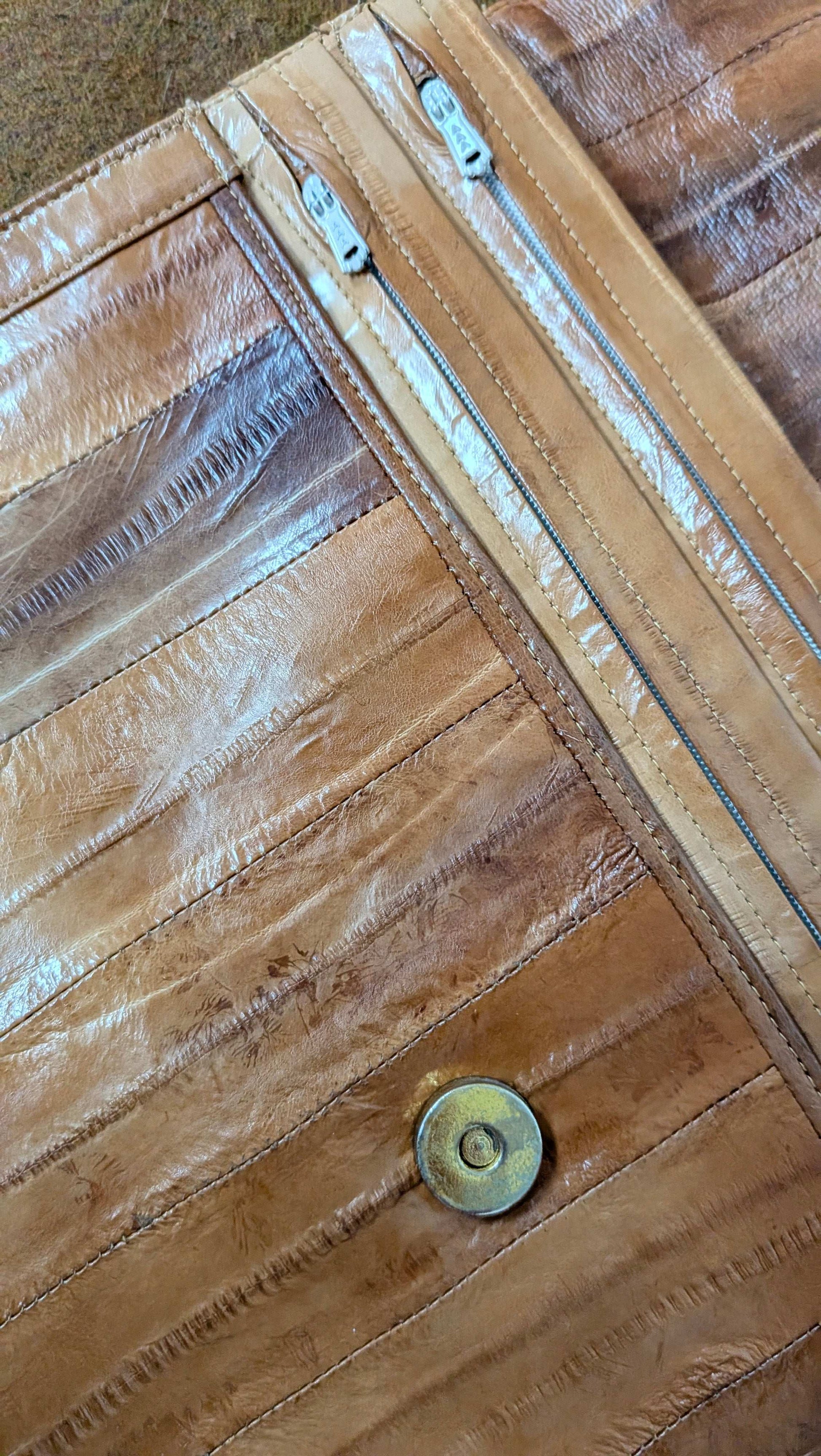 1980s leather clutch Purse Rad Bonnie's Vintage