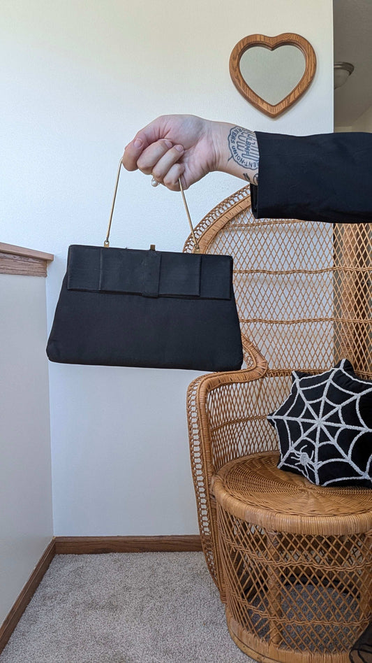 1960s black handbag Purse Rad Bonnie's Vintage
